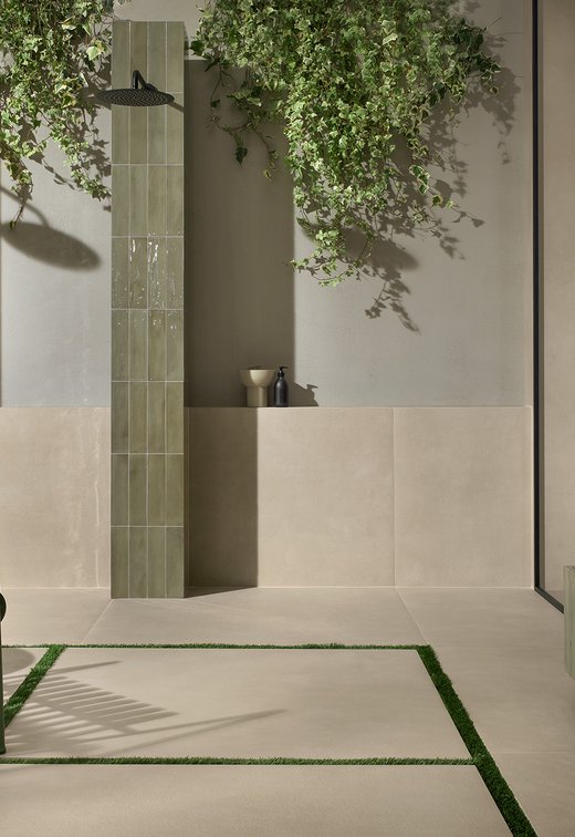 Porcelain Stoneware Floors for Outdoors: The robust HiThick line, 20 mm thick.