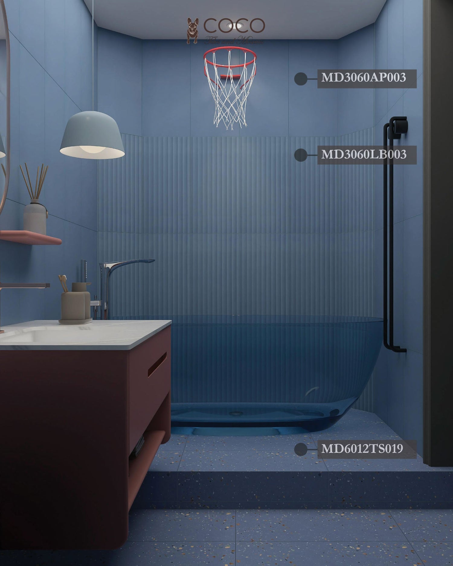 Cool Court Bathroom