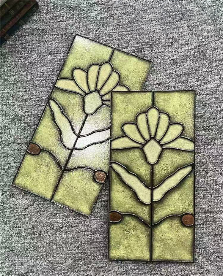 Art Nouveau Series - Poetic Form Citrine Satin 150x300mm Ceramic Tile