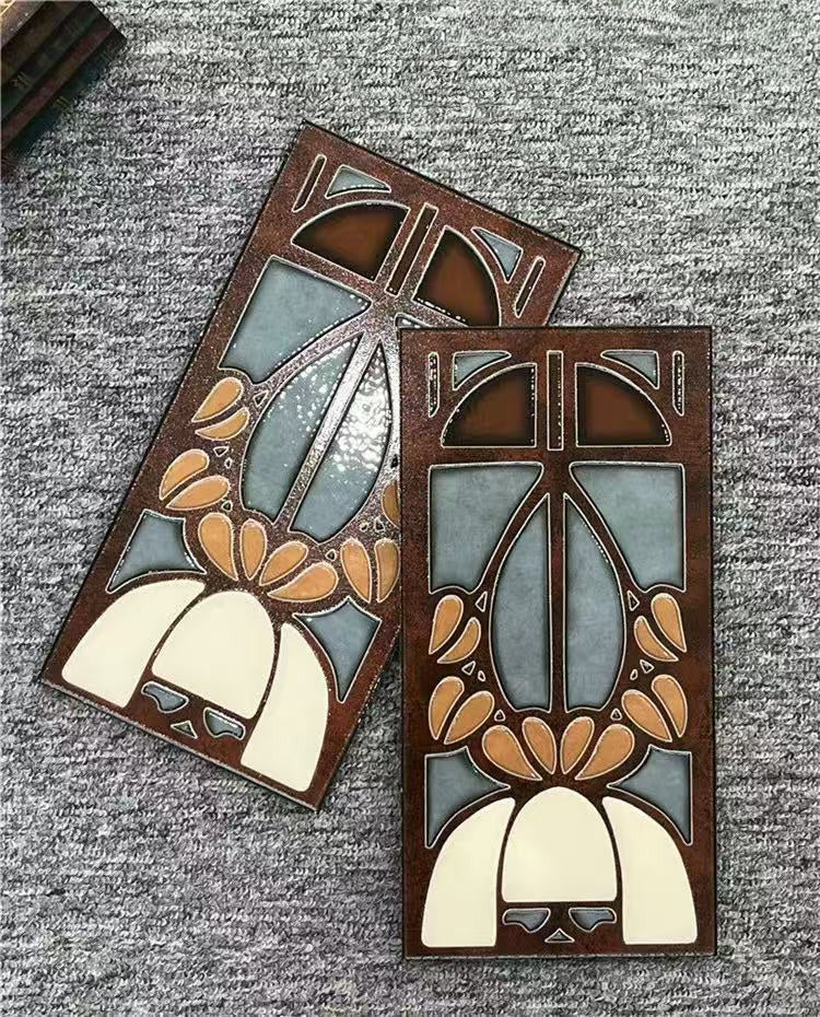 Art Nouveau Series - Twilight Tulip Satin 150x300mm Ceramic Tile