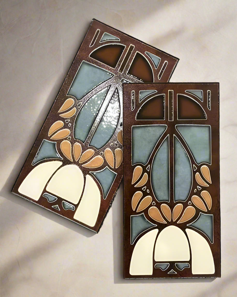 Art Nouveau Series - Twilight Tulip Satin 150x300mm Ceramic Tile