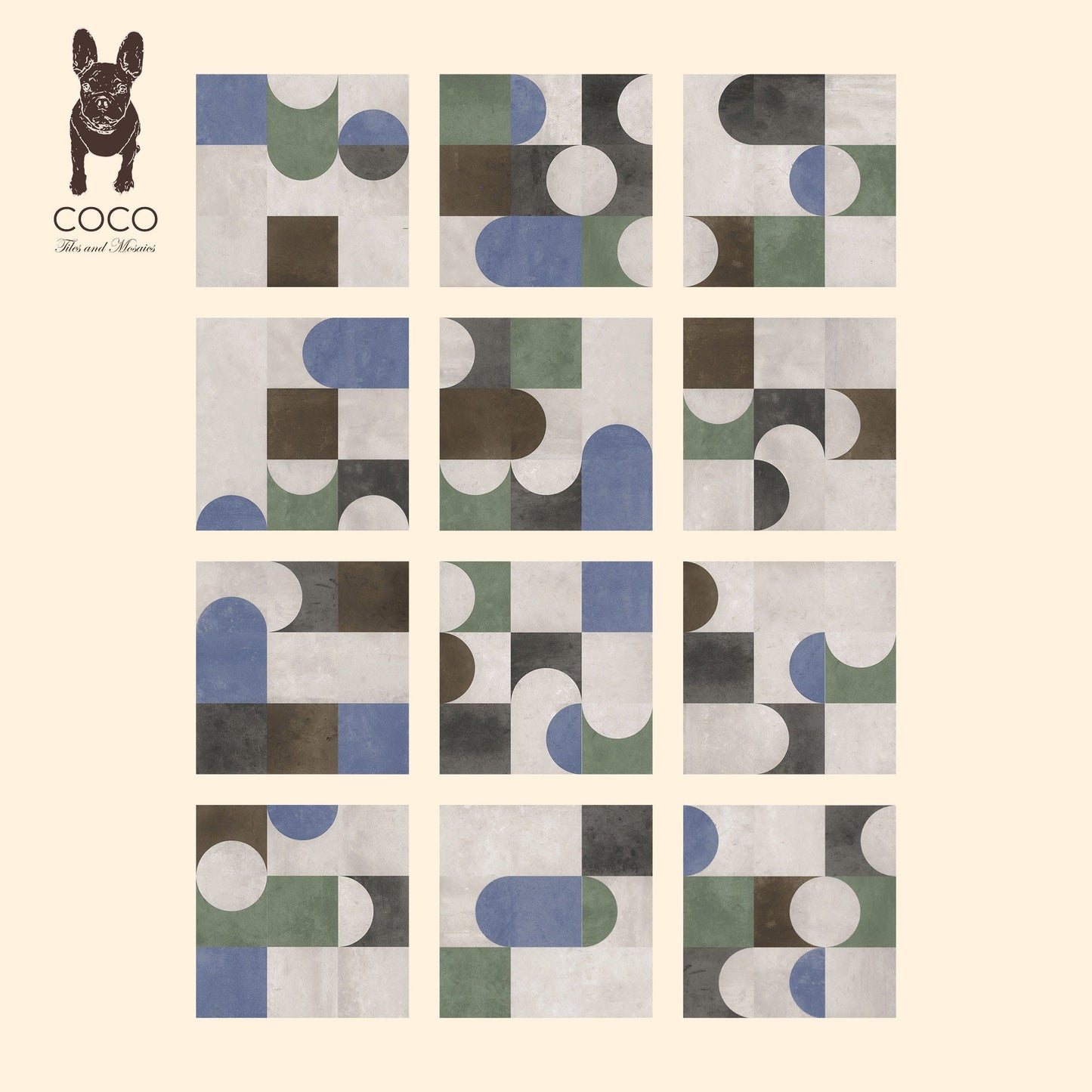 Blend Series - Geo Art Natural 592x592mm Porcelain Tile