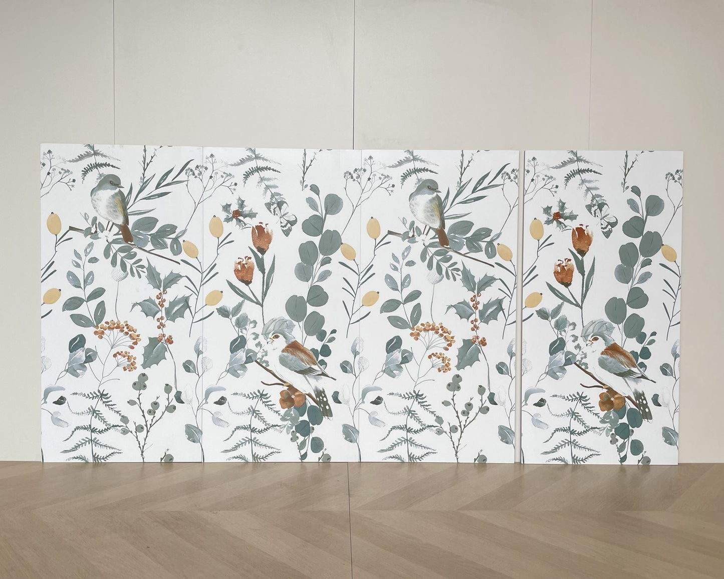 Bloom Series - Flora and Fauna Songbirds Satin 400x800mm Ceramic Tile