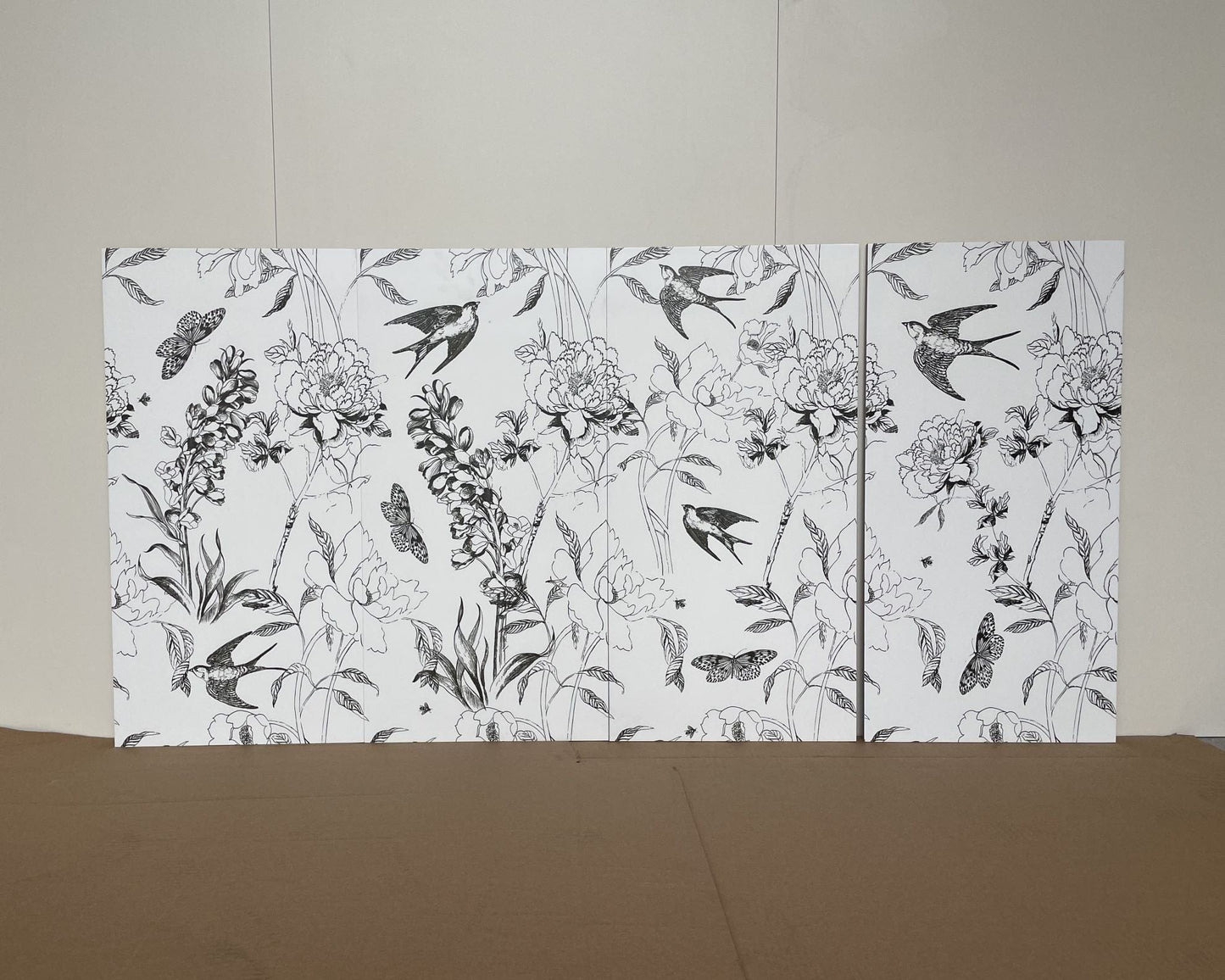 Bloom Series - Flora and Fauna Swiftlets Satin 400x800mm Ceramic Tile