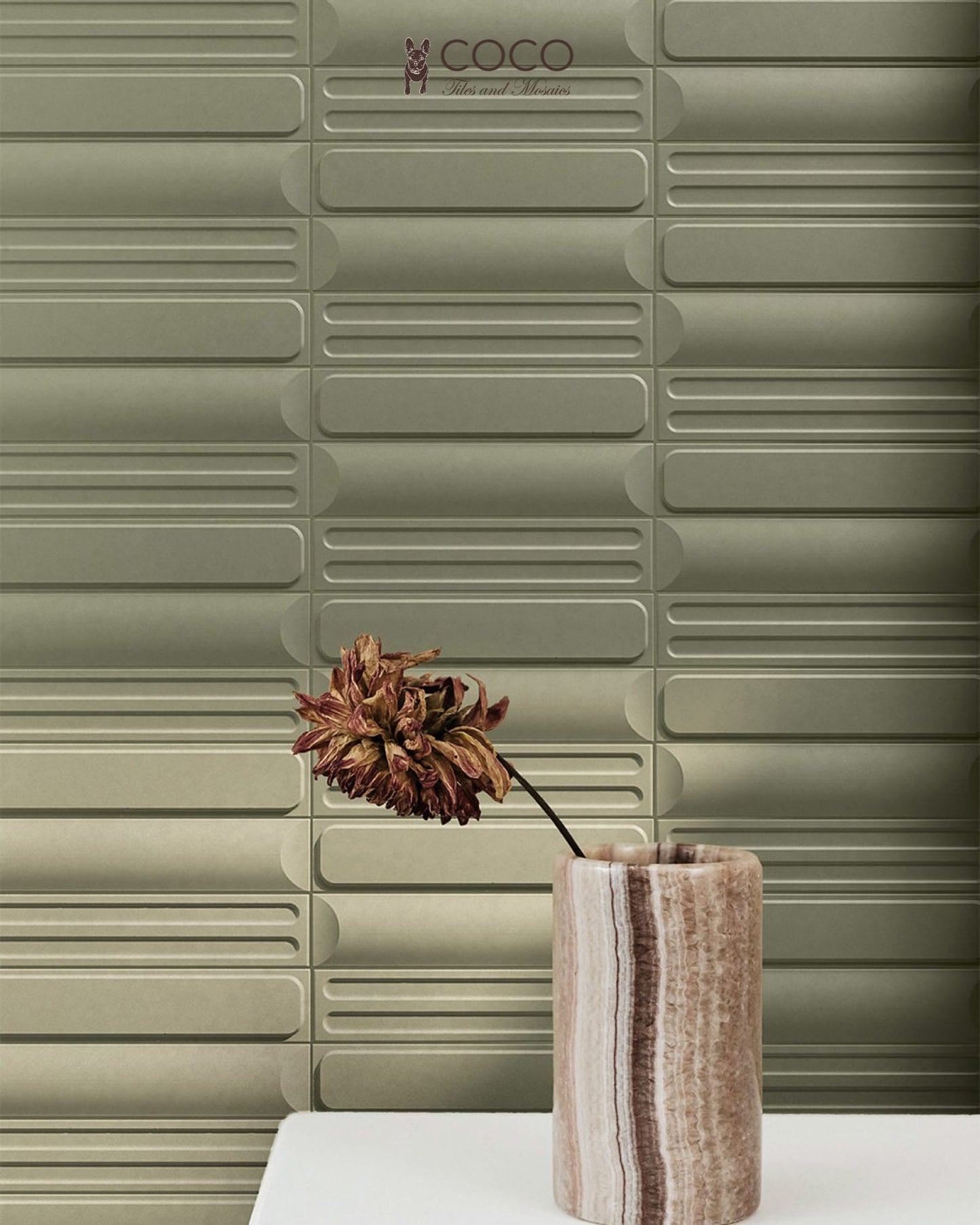 Cadence Series - Sage Green STR 3 Matt 64x300mm Porcelain Tile