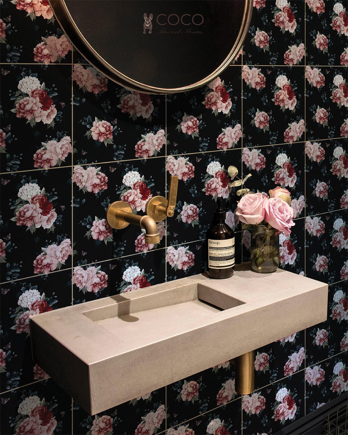 Red Room Series - Janice Satin 300x300mm Ceramic Tile