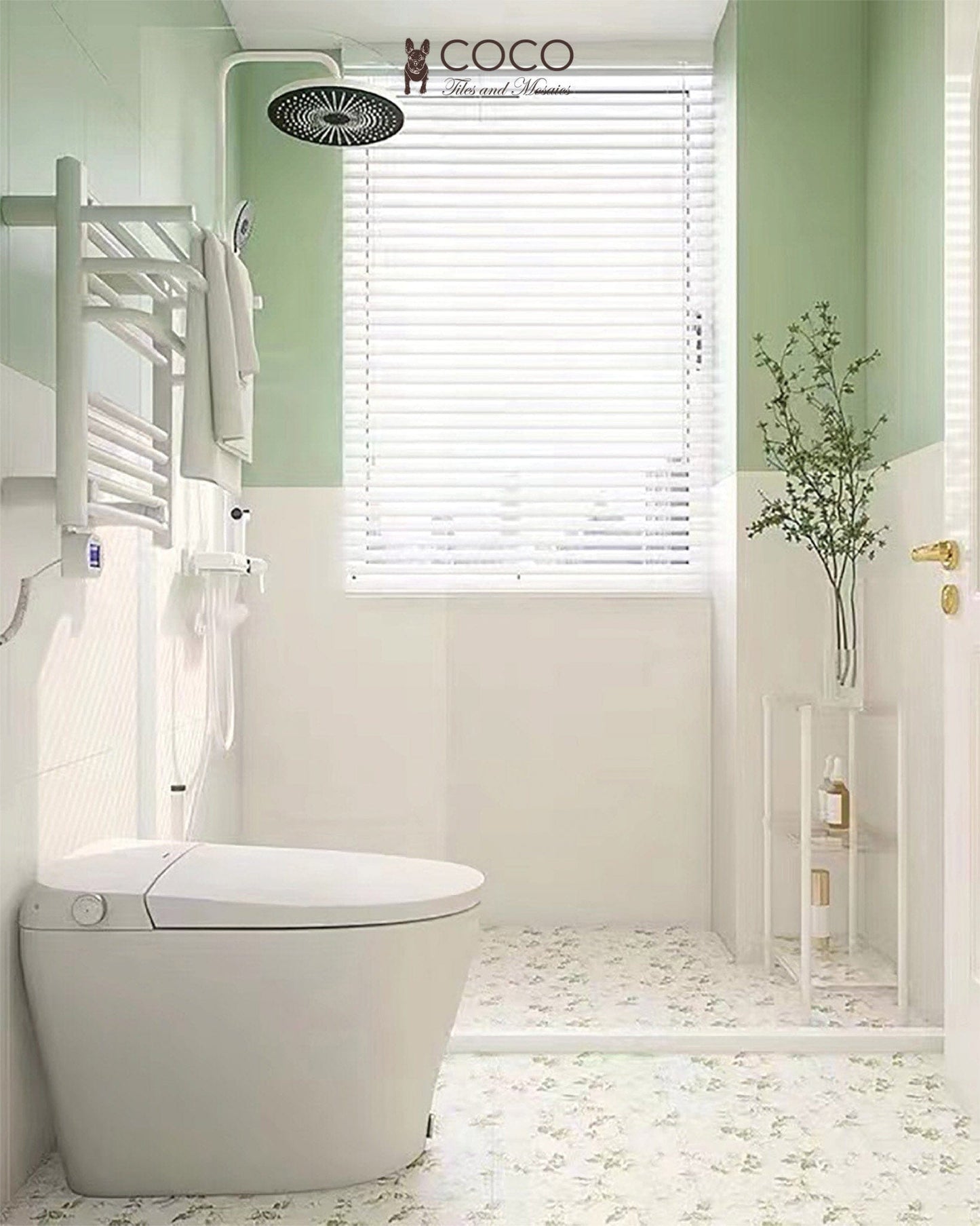 Red Room Series - Garden Party Satin 300x300mm Ceramic Tile