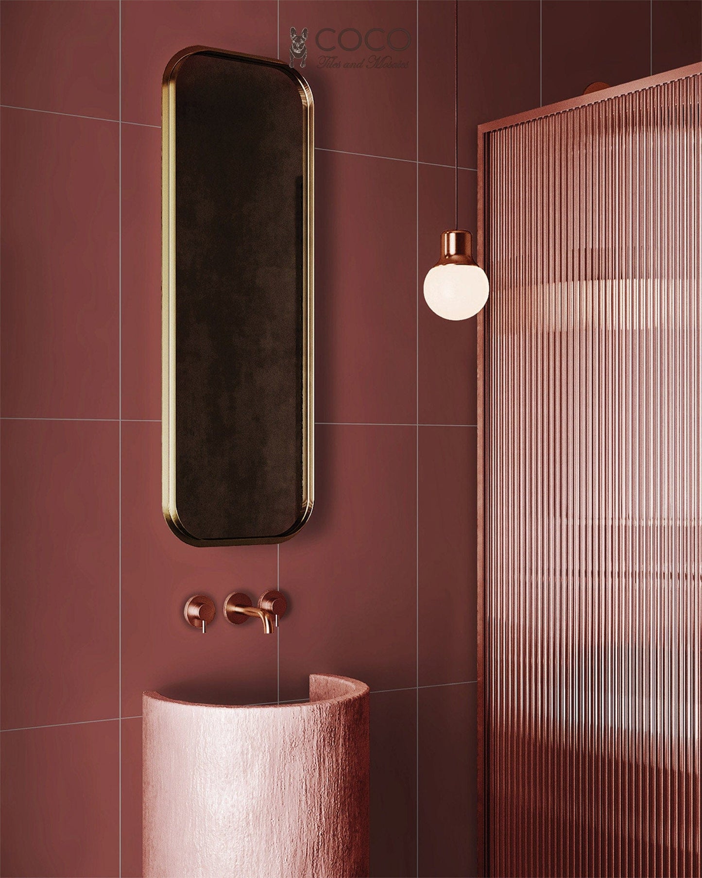 Artist's Palette Series - Earth Red Satin 300x600mm Ceramic Tile