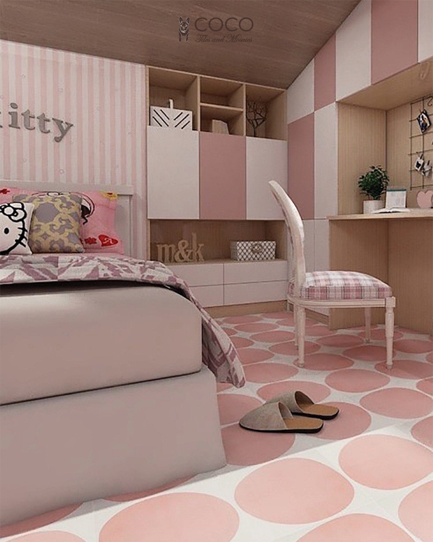 Pink Lovers Series - Bubble Love Satin 300x300mm Ceramic Tile
