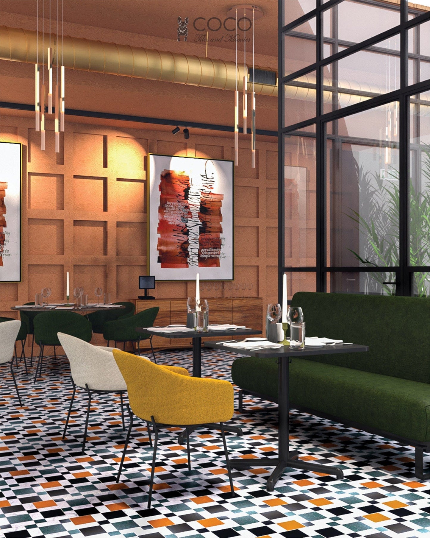 Geometry Bohemian Series - The Executive Room Satin 300x300mm Ceramic Tile