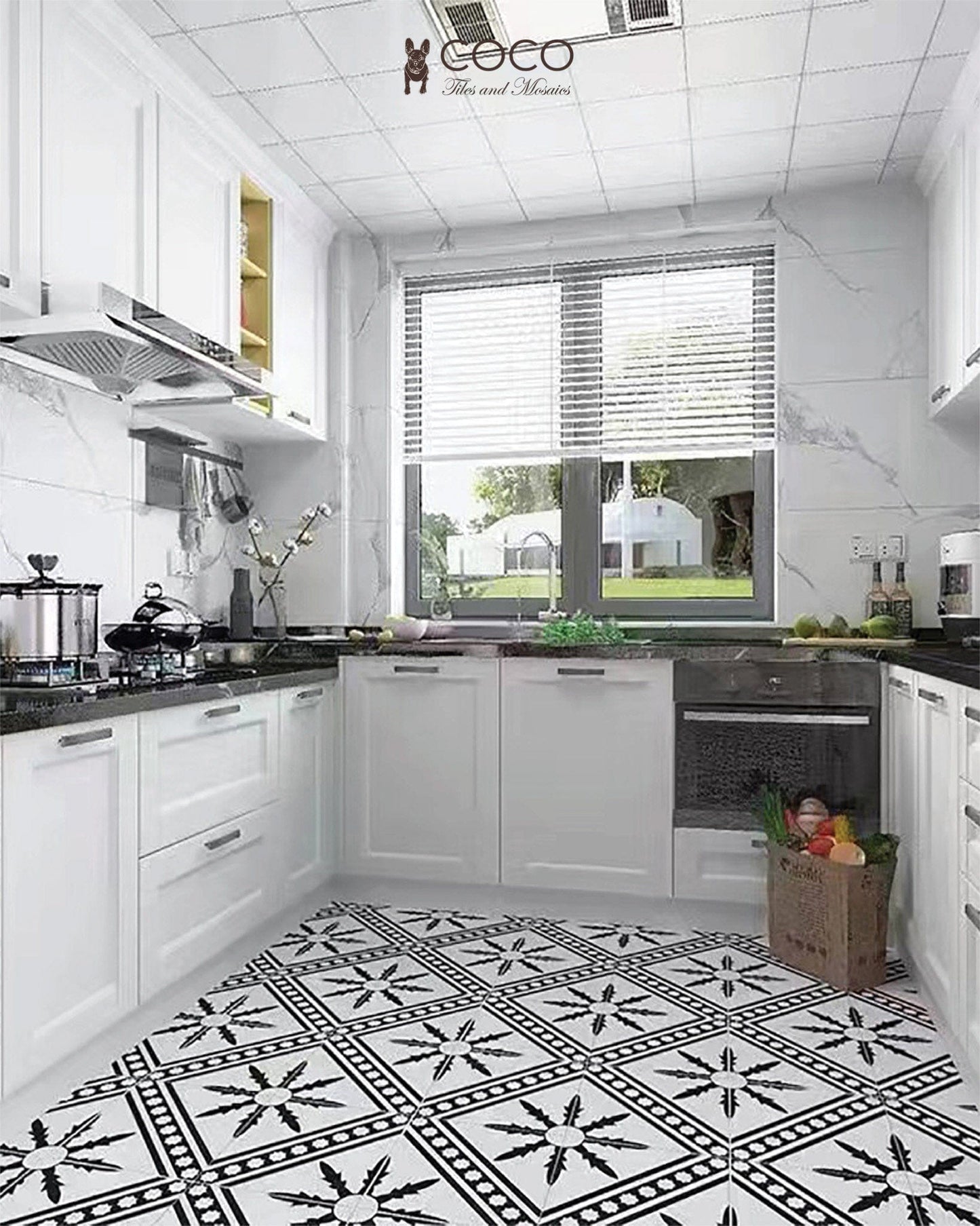 Forever Classic Series - Illustration Dark Magic Satin 300x300mm Ceramic Tile