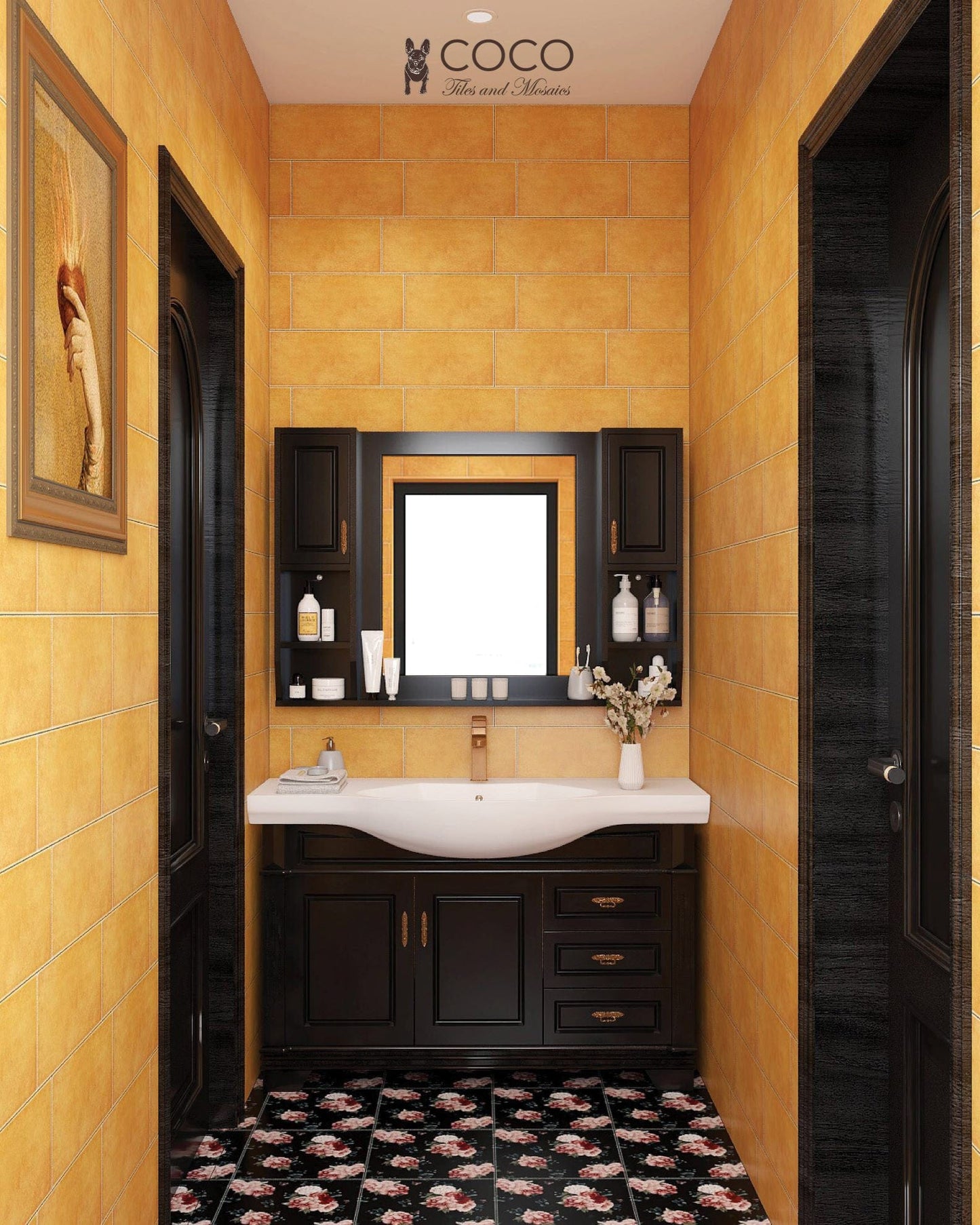 Vintage Chic Series - Salty Caramel Gloss Mini 165x330mm Ceramic Tile