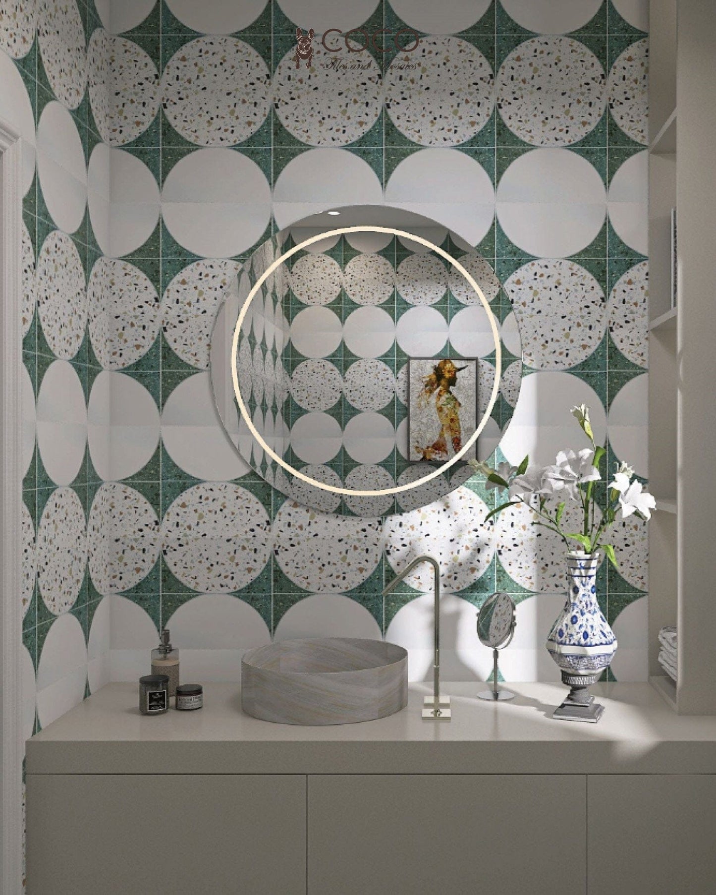 Geometry Bohemian Series - Double Vision Satin 300x300mm Ceramic Tile