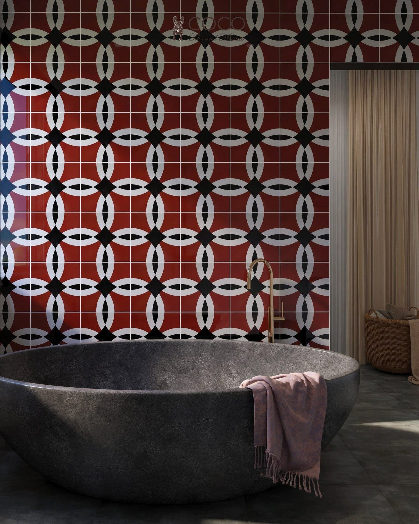 Landscape Series - Vittorio Charcoal Satin 300x600mm Ceramic Tile