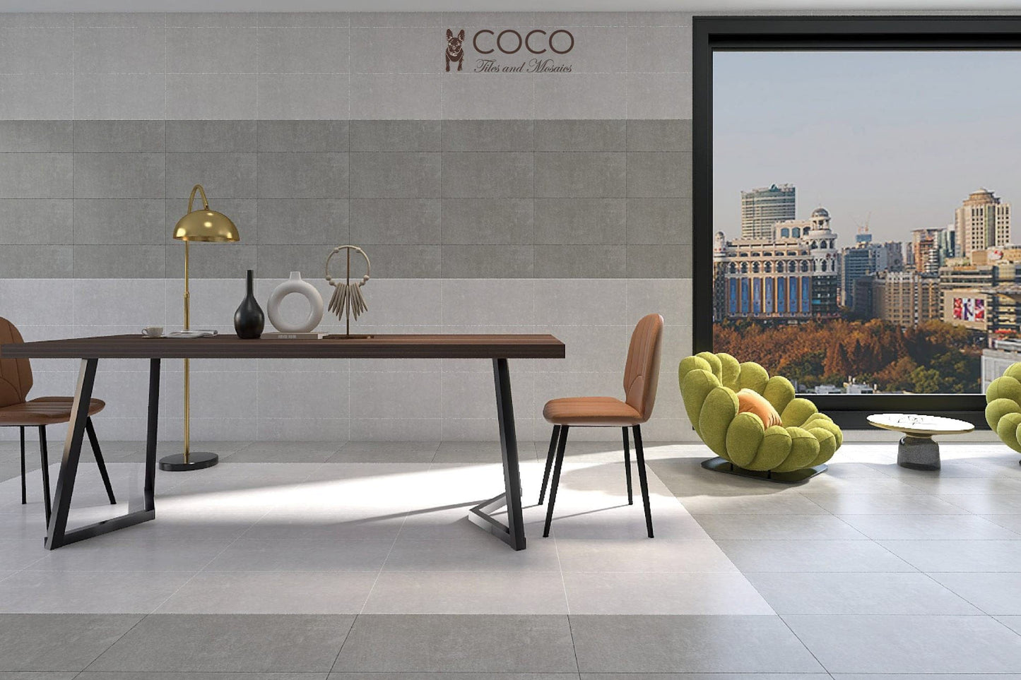 Landscape Series - Enzo Elemental Grey Satin 300x600mm Ceramic Tile