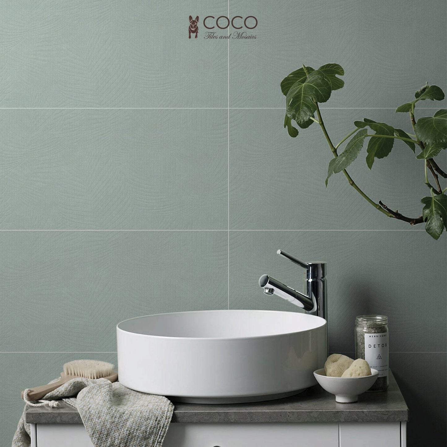 Mystery Lady Series - Thoughtful (Garden Party) 300x600mm Satin 3D Textured Ceramic Tile