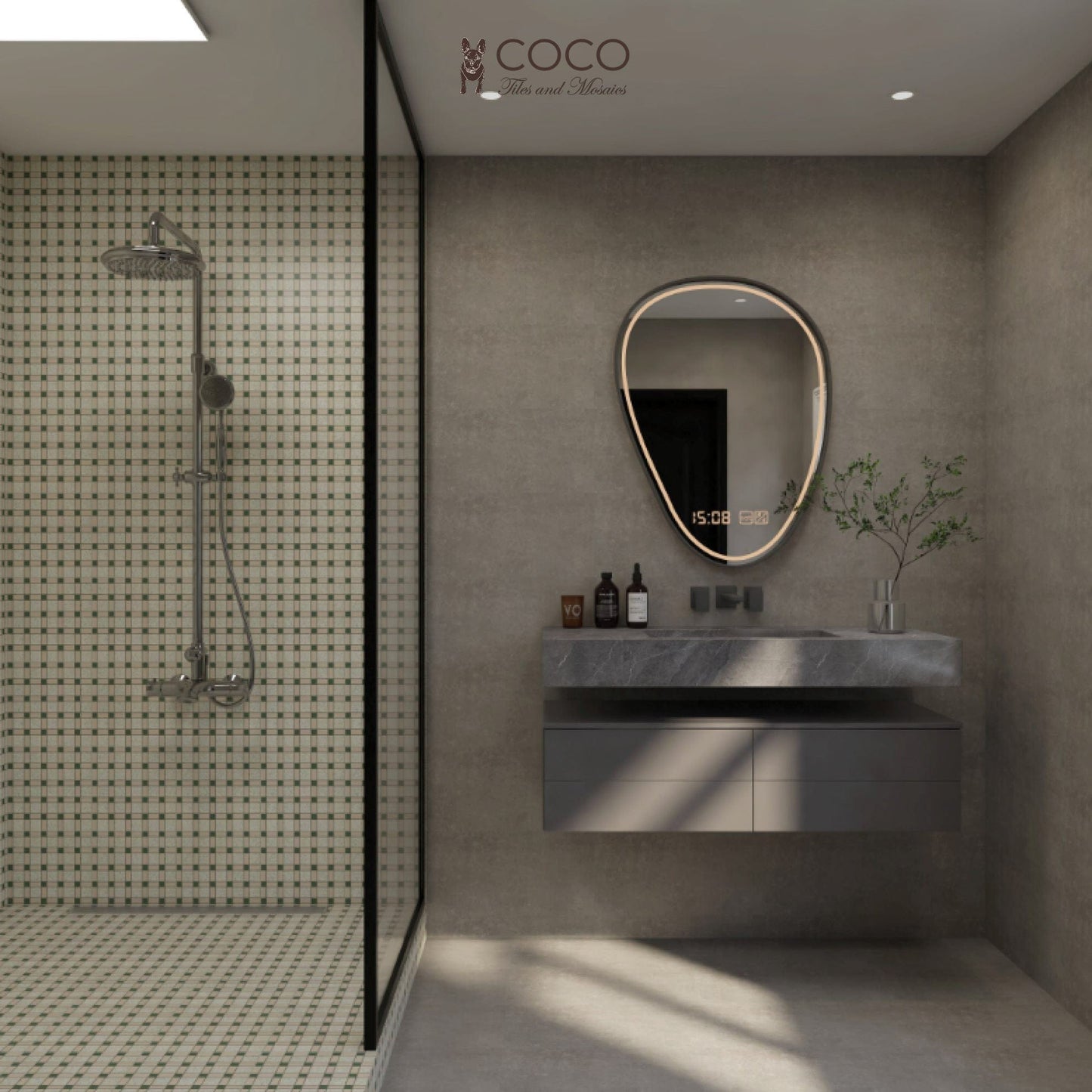 Retro Metro Series - Yesterday (Green) Satin 300x300mm Ceramic Tile