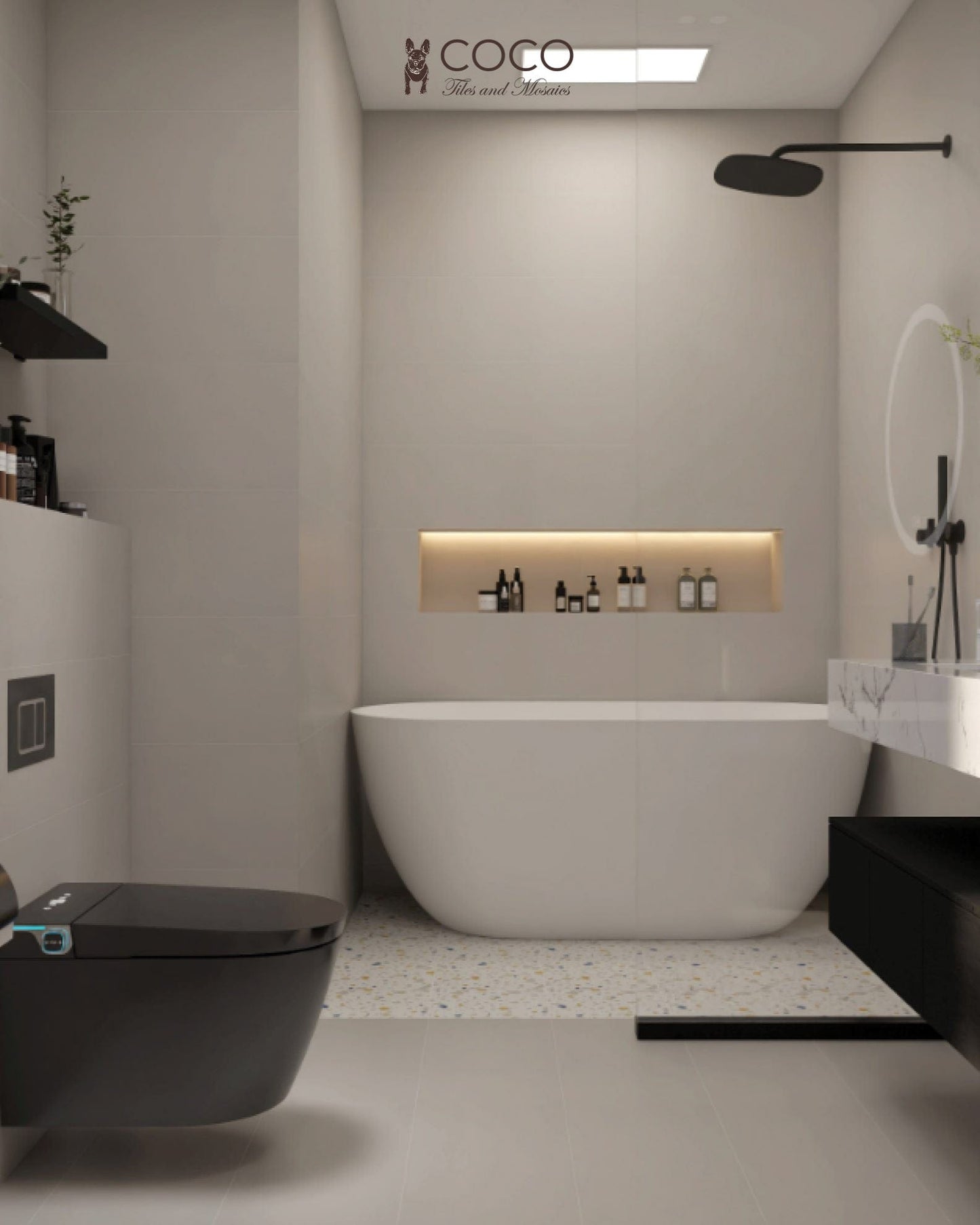 Artist's Palette Series - Grey Cloud Satin 300x600mm Ceramic Tile