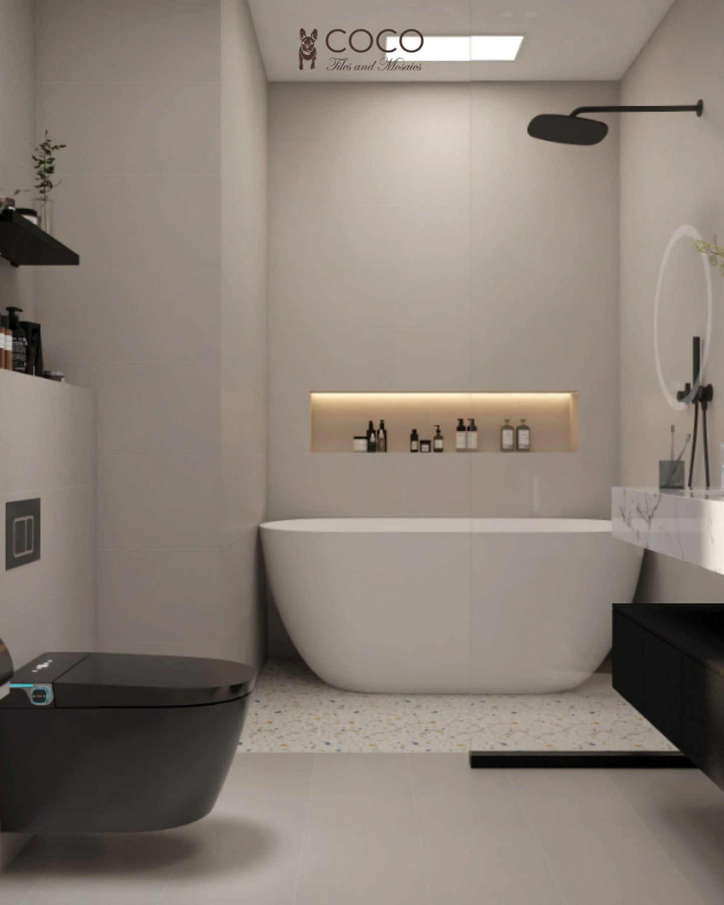 Artist's Palette Series - Grey Cloud Satin 300x600mm Ceramic Tile