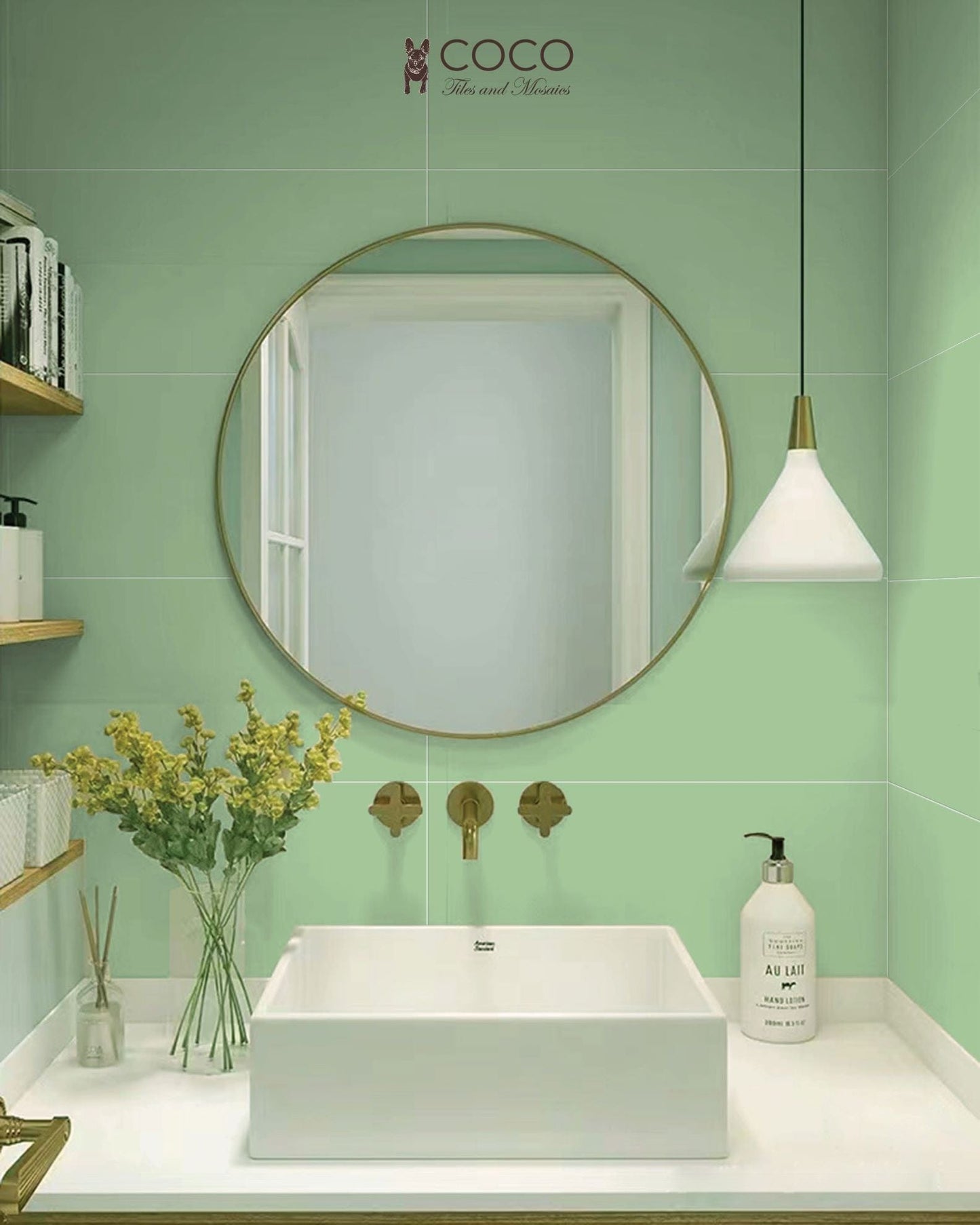 Artist's Palette Series - Summer Green Satin 300x600mm Ceramic Tile