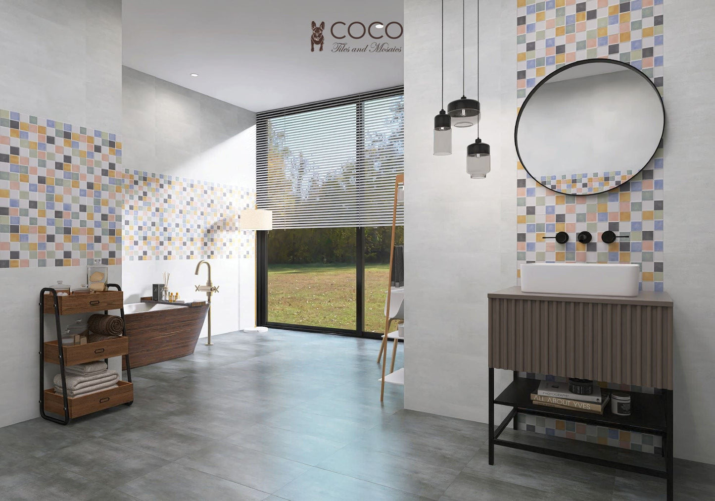 Geometry Bohemian Series - Deep Field Satin 300x600mm Ceramic Tile