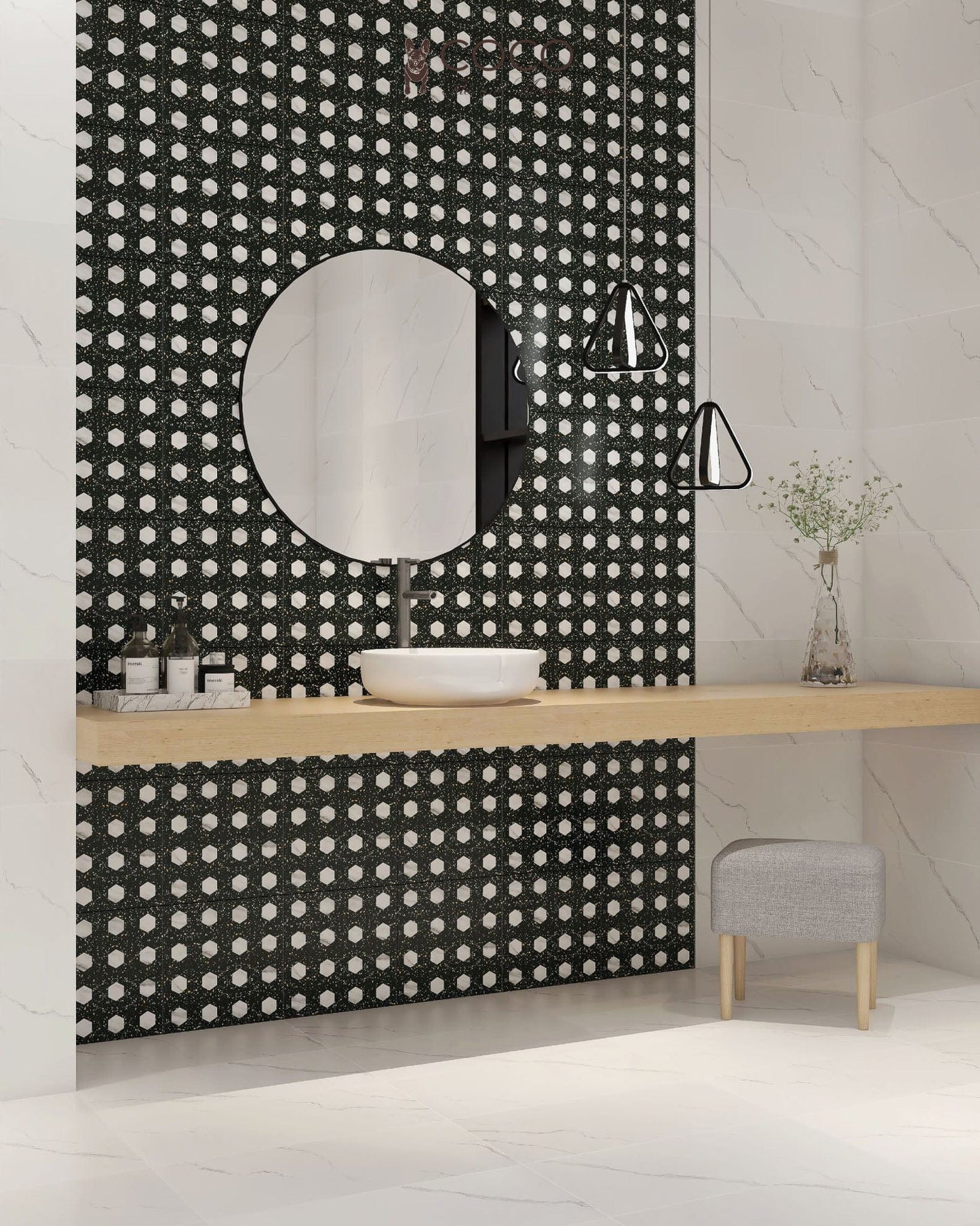 Wild Mirage Series - Vaucluse White Satin 300x600mm Ceramic Tile