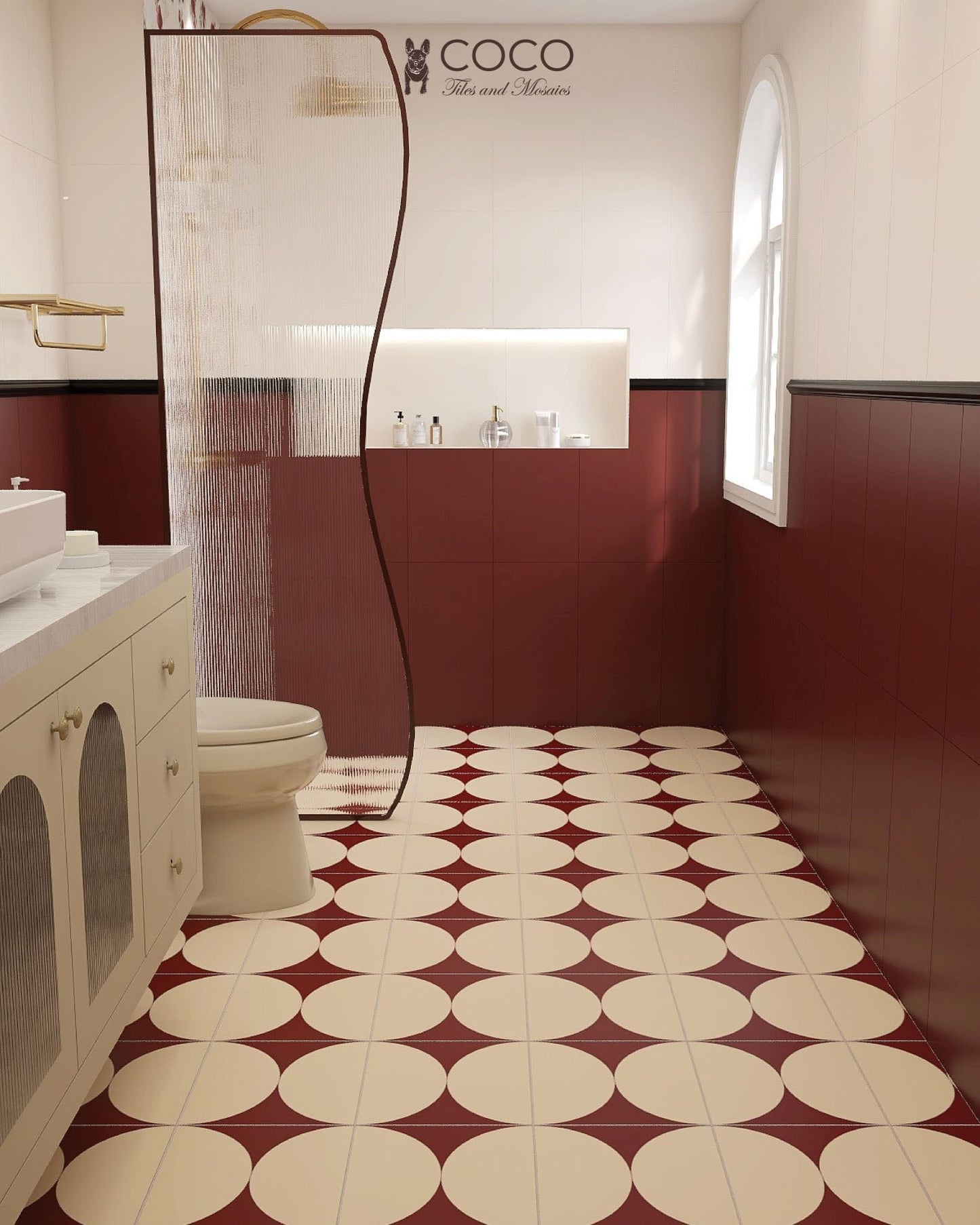 Artist's Palette Series - Earth Red Satin 300x600mm Ceramic Tile