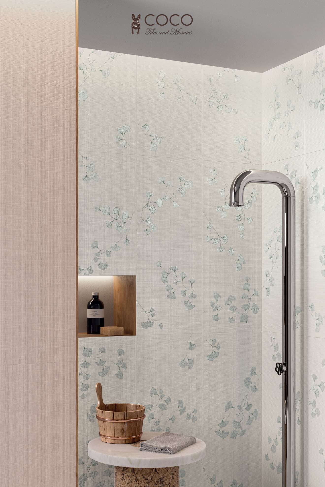 Babylon Series - Rose Embossed Matte 500x1200mm Ceramic Tile