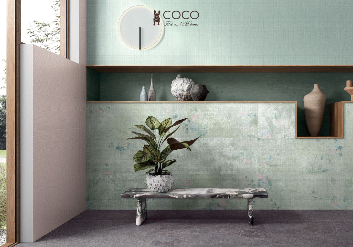 Babylon Series - Rose Embossed Matte 500x1200mm Ceramic Tile