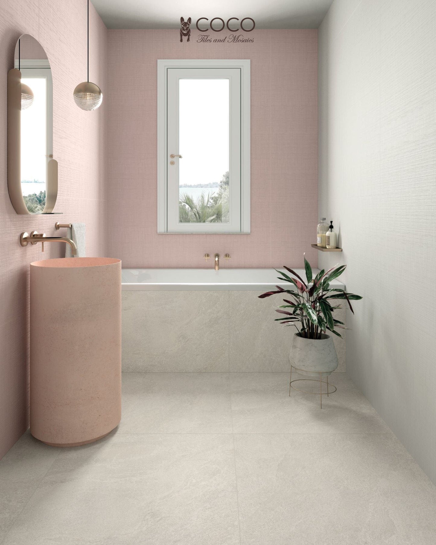 Babylon Series - Rose Embossed Matte 500x1200mm Ceramic Tile