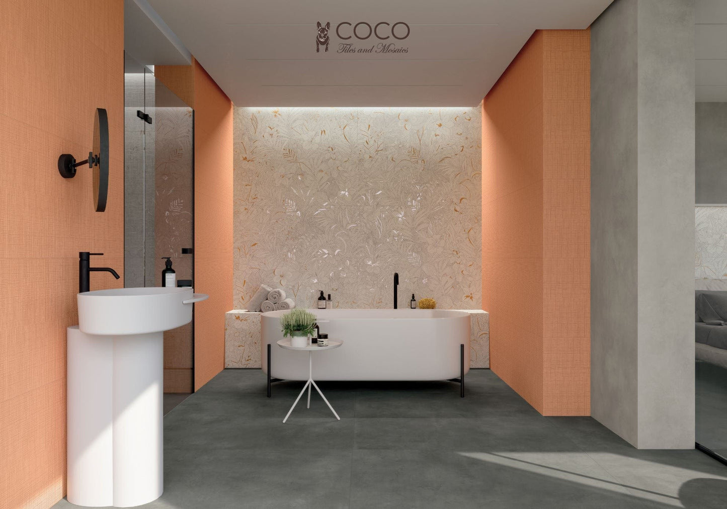 Wonderland Series - Coral Jungle Satin 500x1200mm Ceramic Tile