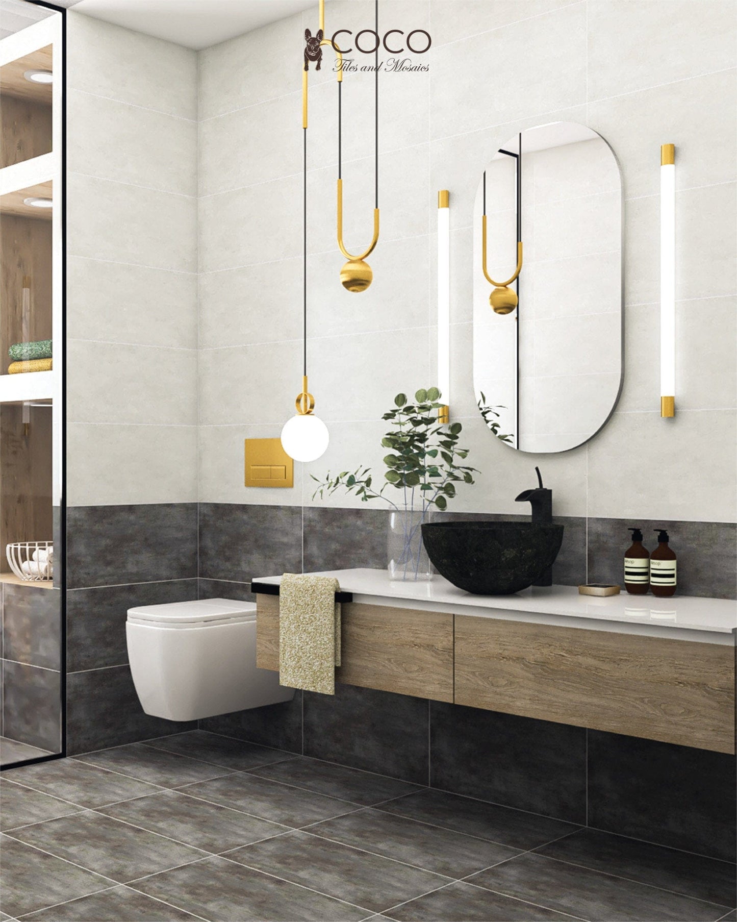Landscape Series - Vittorio Smoke Satin 300x600mm Ceramic Tile