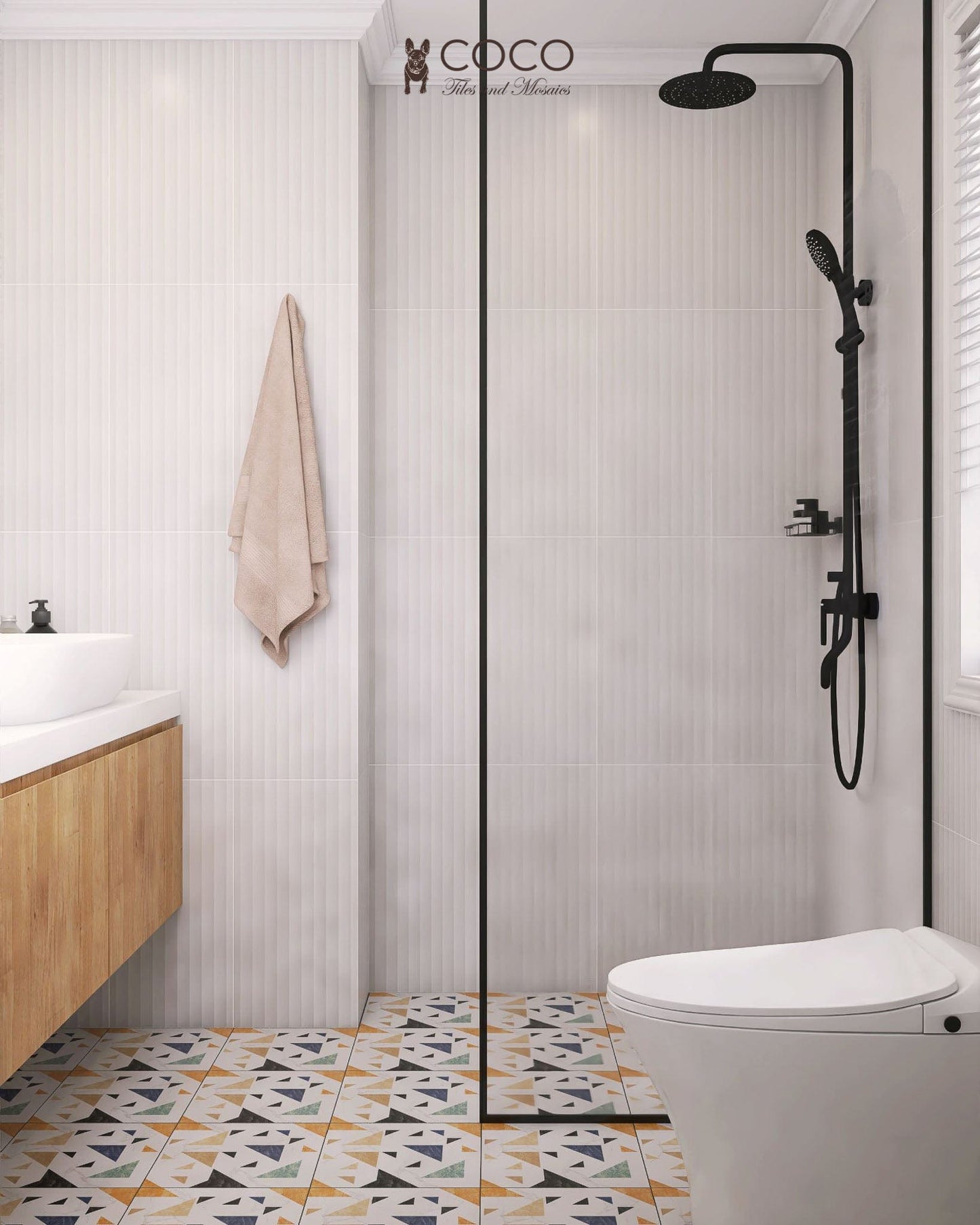 Geometry Bohemian Series - The Dance Floor Satin 300x300mm Ceramic Tile