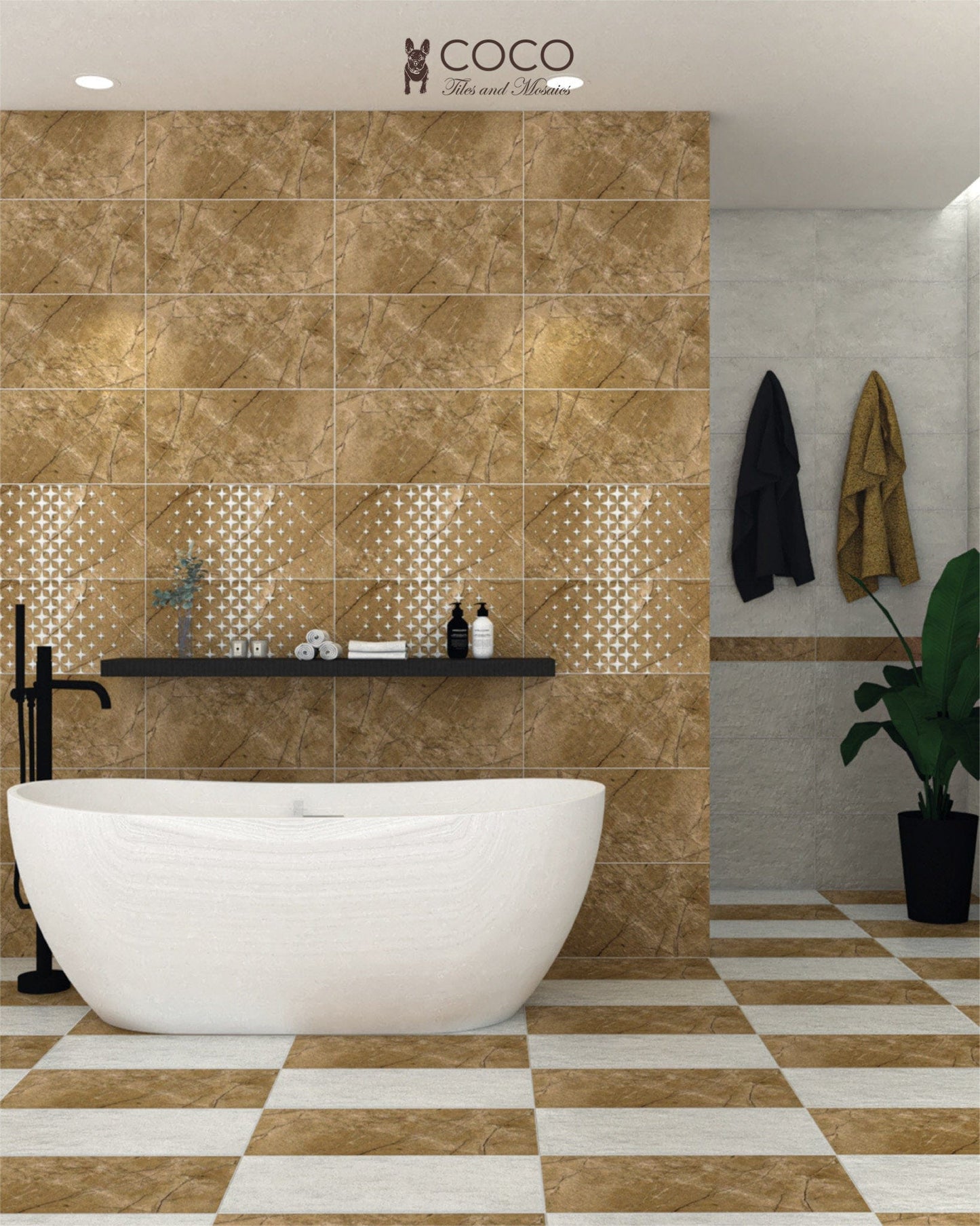 Wild Mirage Series - Vaucluse Gold Satin 300x600mm Ceramic Tile