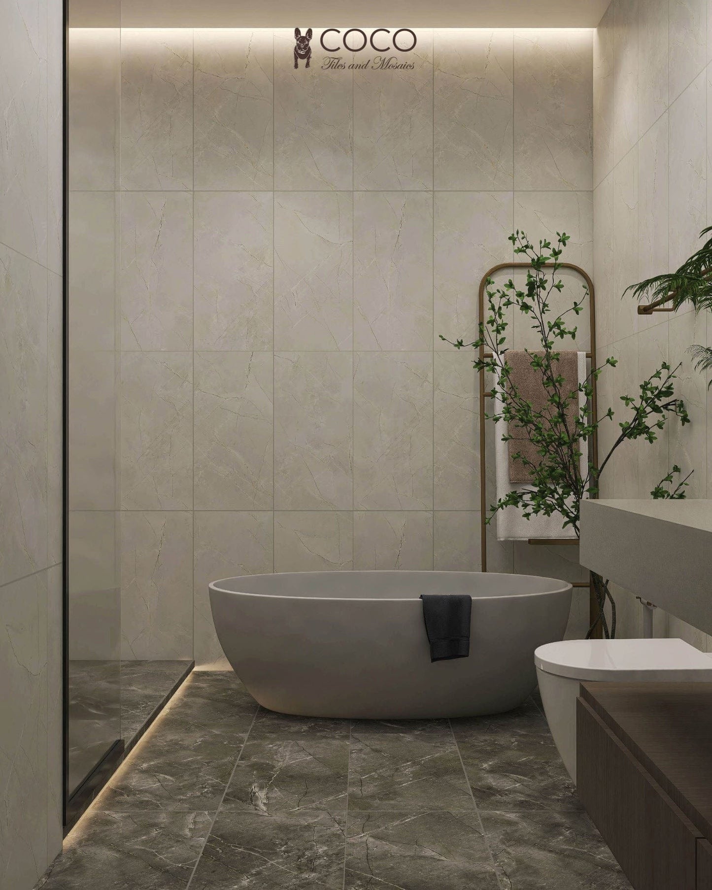 Wild Mirage Series - Vaucluse Alabaster Satin 300x600mm Ceramic Tile