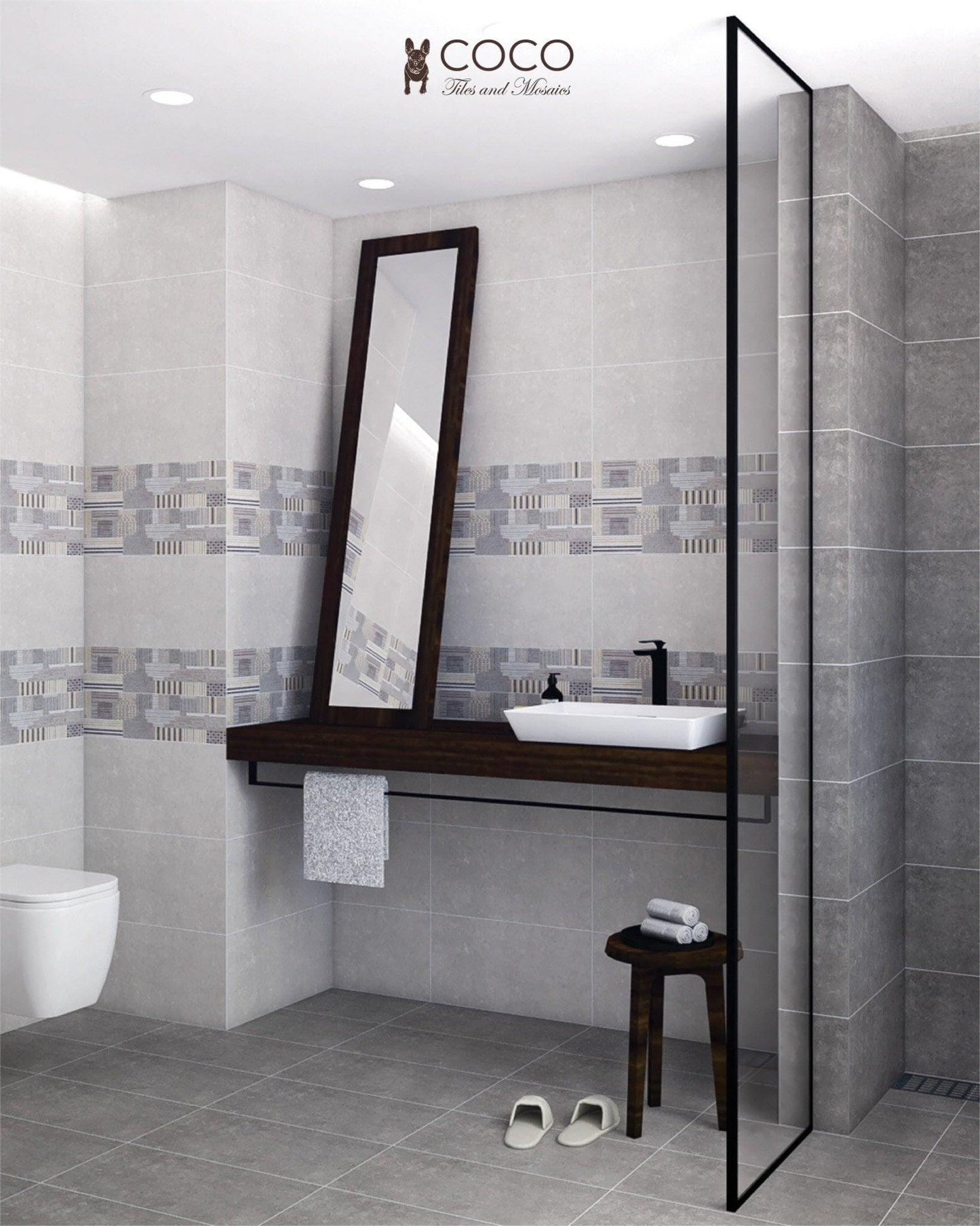 Landscape Series - Enzo Elemental Grey Satin 300x600mm Ceramic Tile