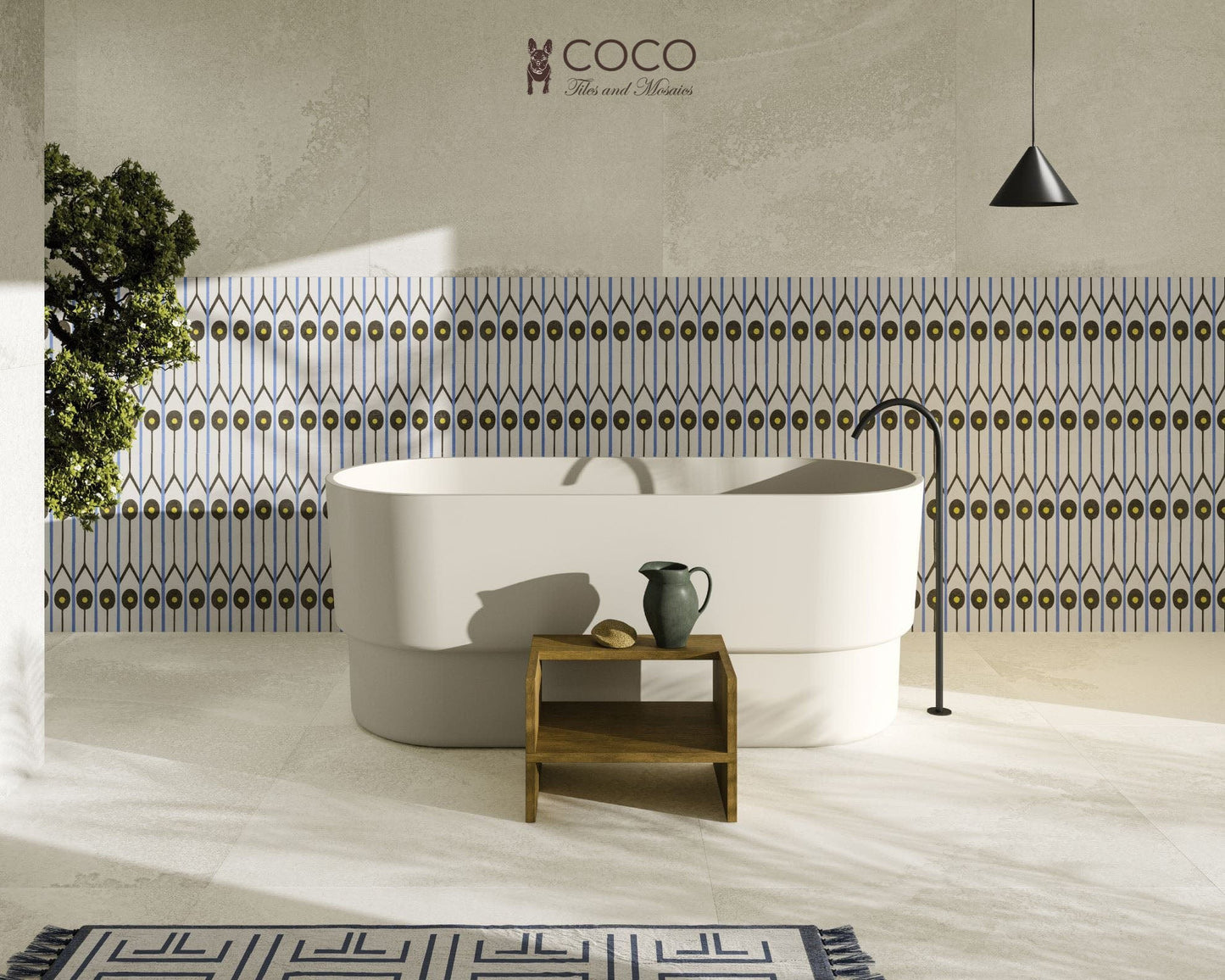 GeoMod Series - Midnight Masquerade Natural 305x305mm Porcelain Tile