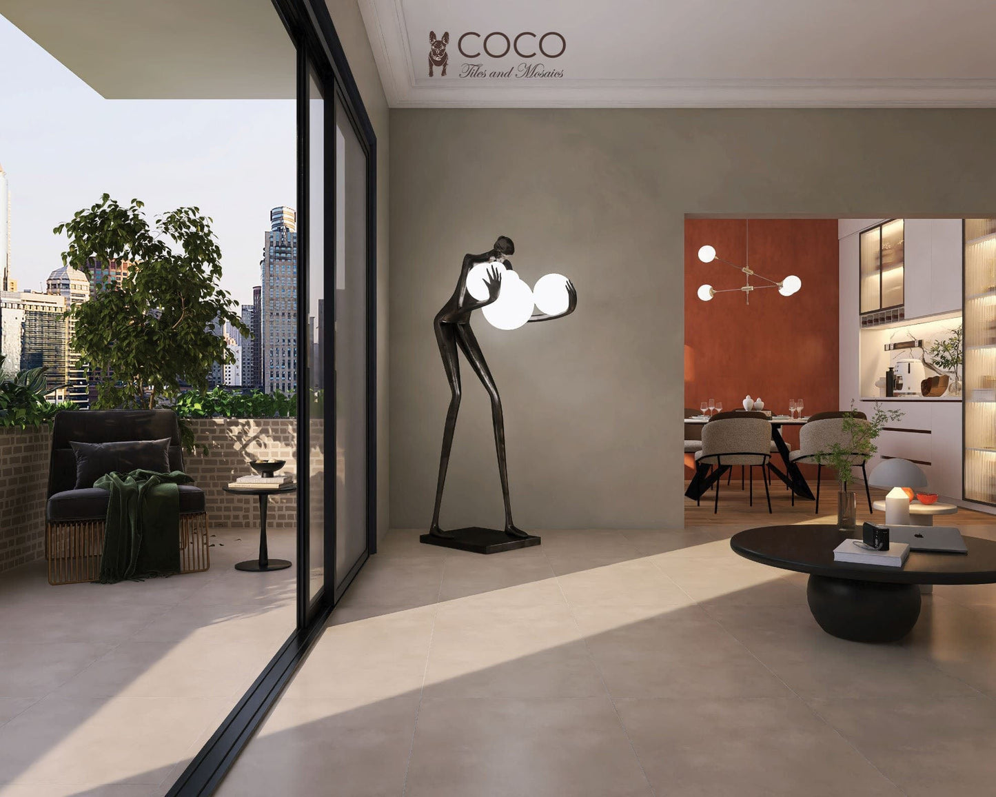 Dune Series - Frammenti Textured 20mm Thickness 800x800mm Porcelain Tile