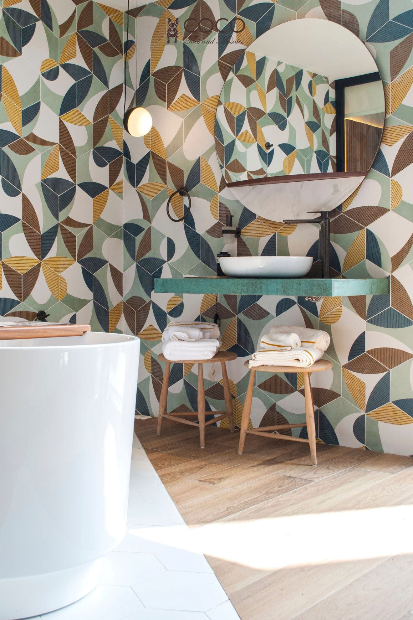 KaleidoCraft Series - Ocean Whisper Natural 250x290mm Hexagon Porcelain Tile