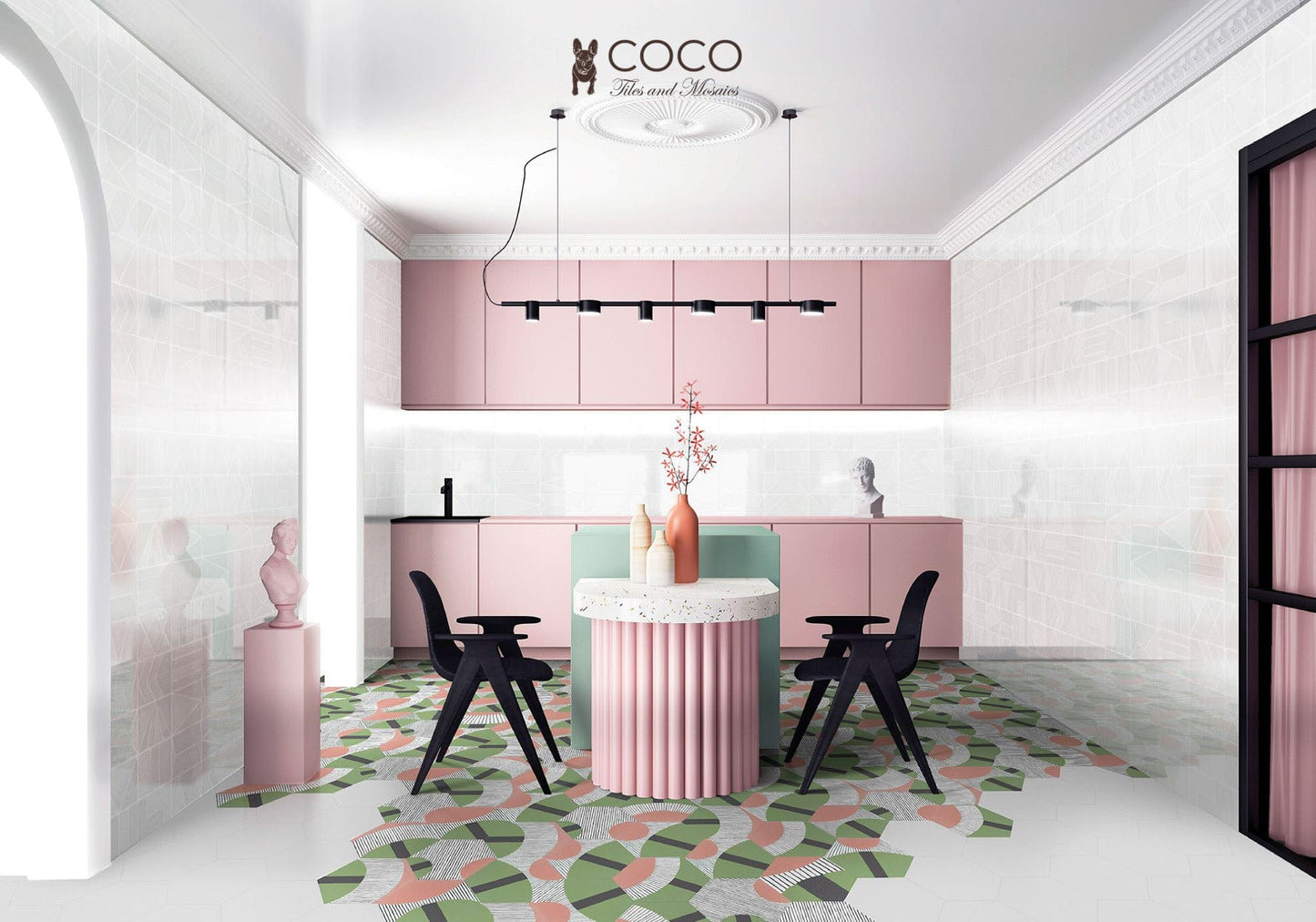 KaleidoCraft Series - Spring Fusion Natural 250x290mm Hexagon Porcelain Tile