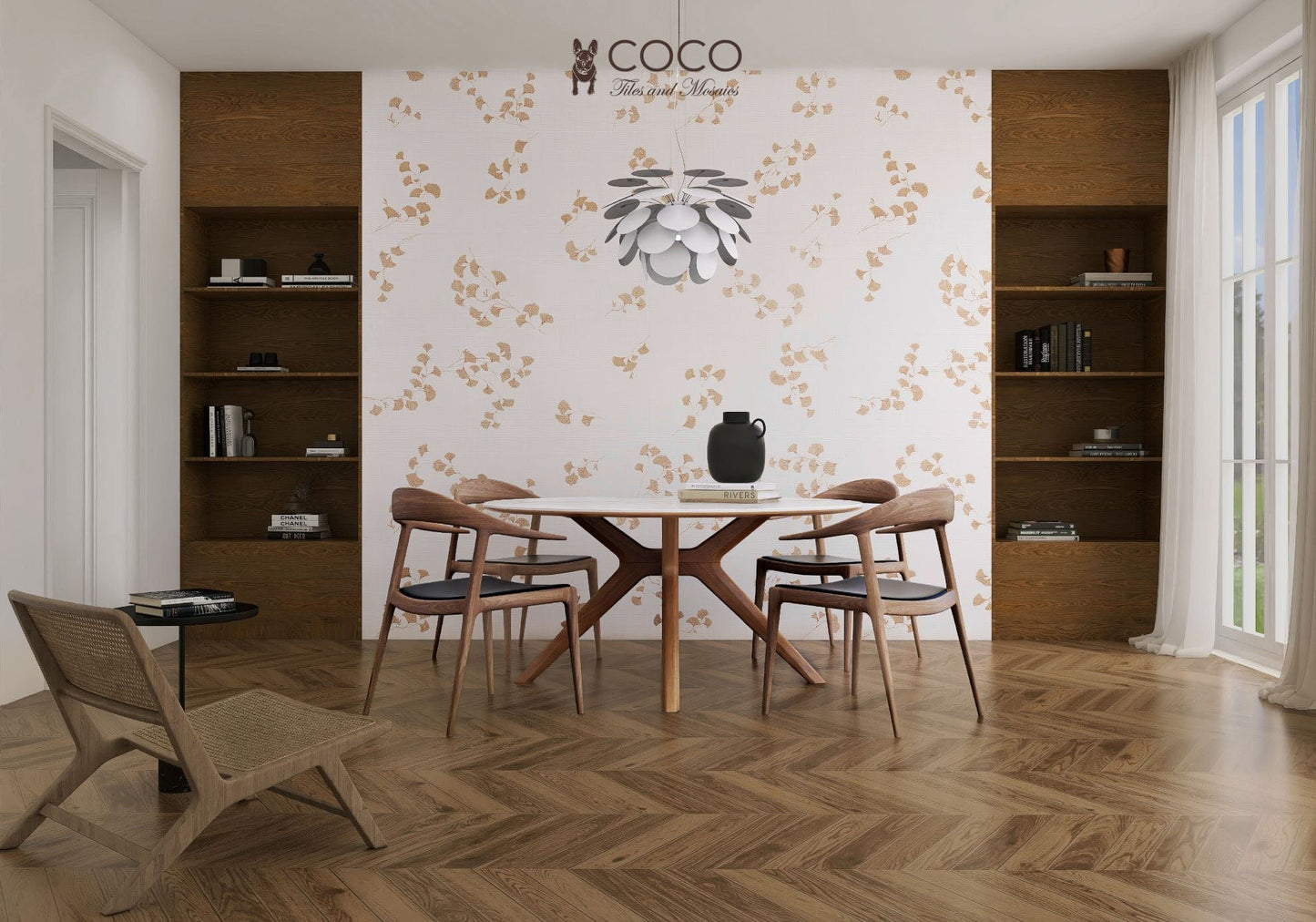 Grandeur Series - Autumn Arbour Chevron Matte 75x450mm Porcelain Tile