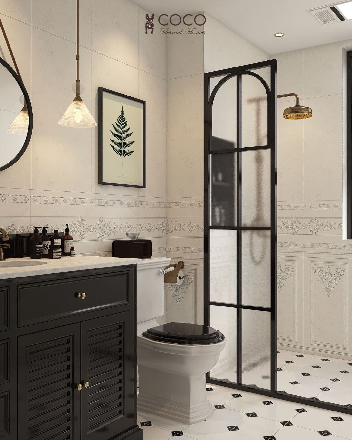 Metro Mod Series - Noir Quad Satin 400x400mm Porcelain Tile