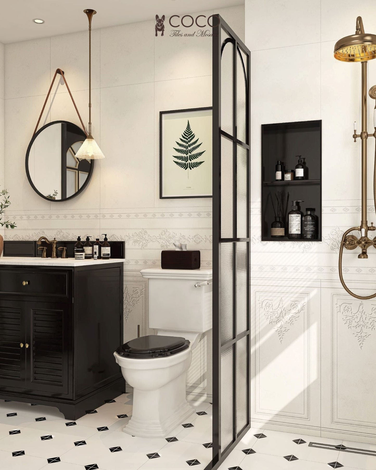 Metro Mod Series - Noir Quad Satin 400x400mm Porcelain Tile