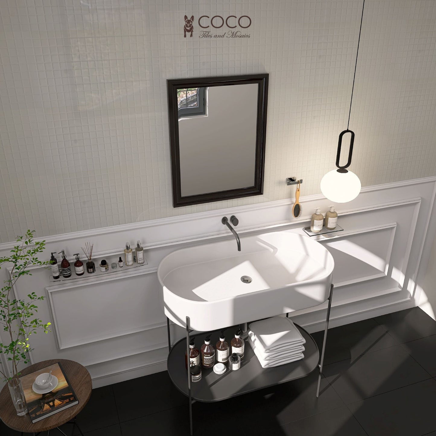 Artist's Palette Series - Space Grey Satin 300x600mm Ceramic Tile