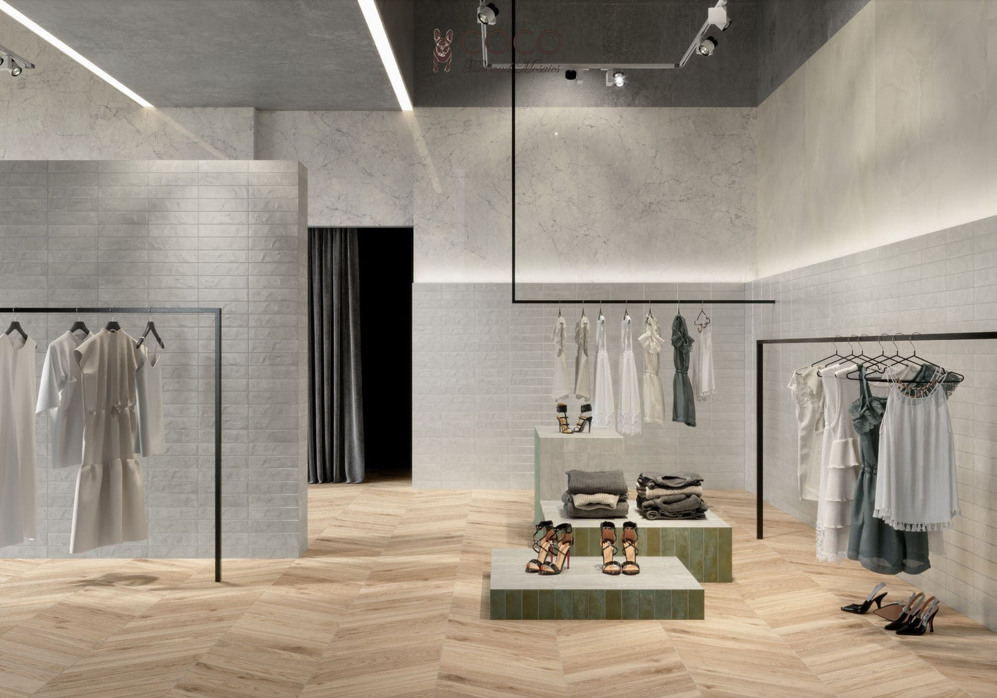 Fire & Earth Series - Silver Frost Matte 60x240mm Porcelain Tile