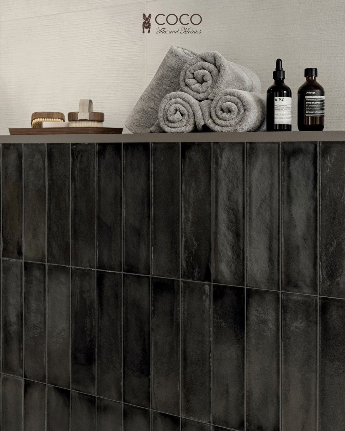 Lustroform Series - Midnight Onyx Gloss 75x300mm Porcelain Tile