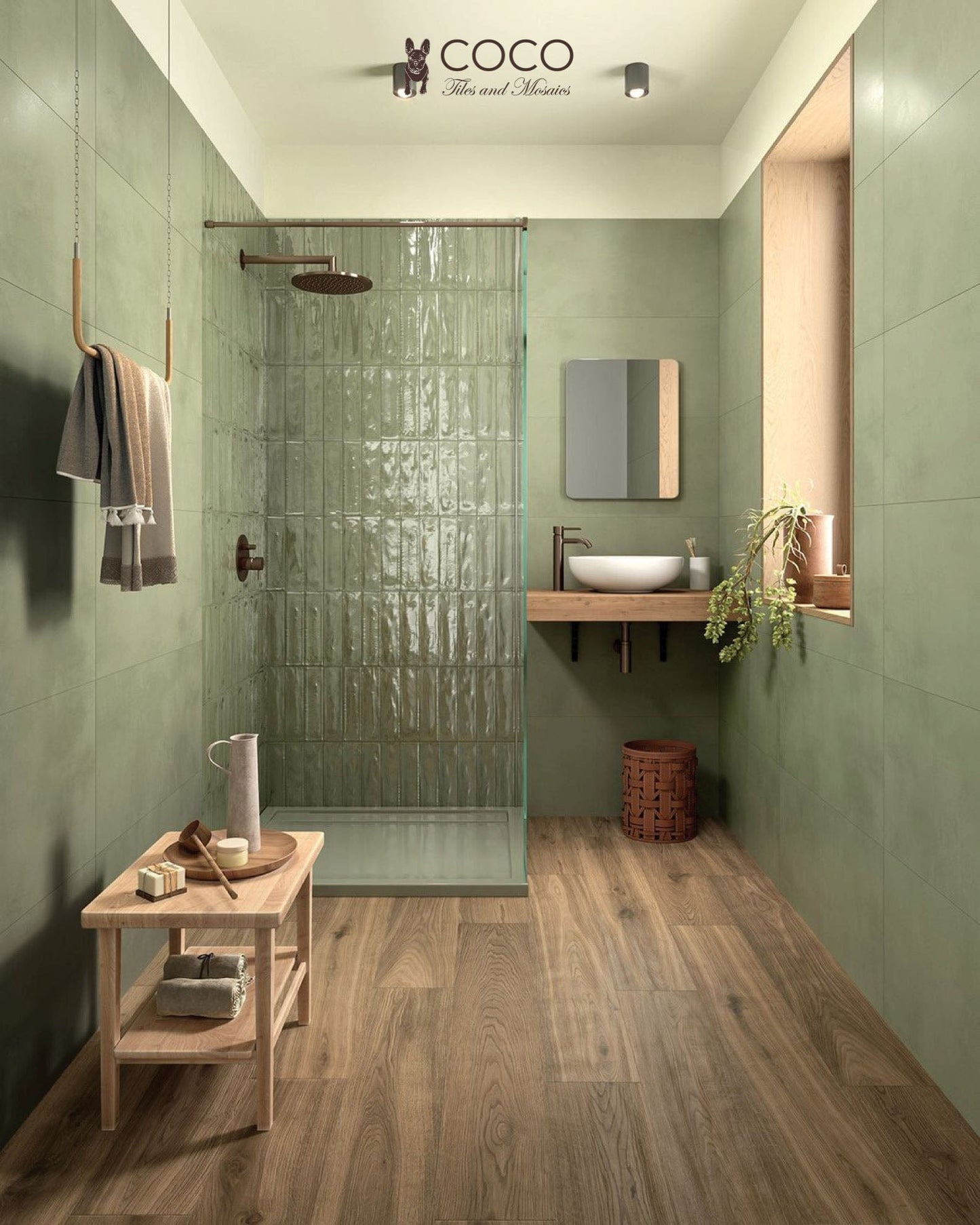 Symphony Series - Woodland Fern Matte 400x800mm Ceramic Wall Tile