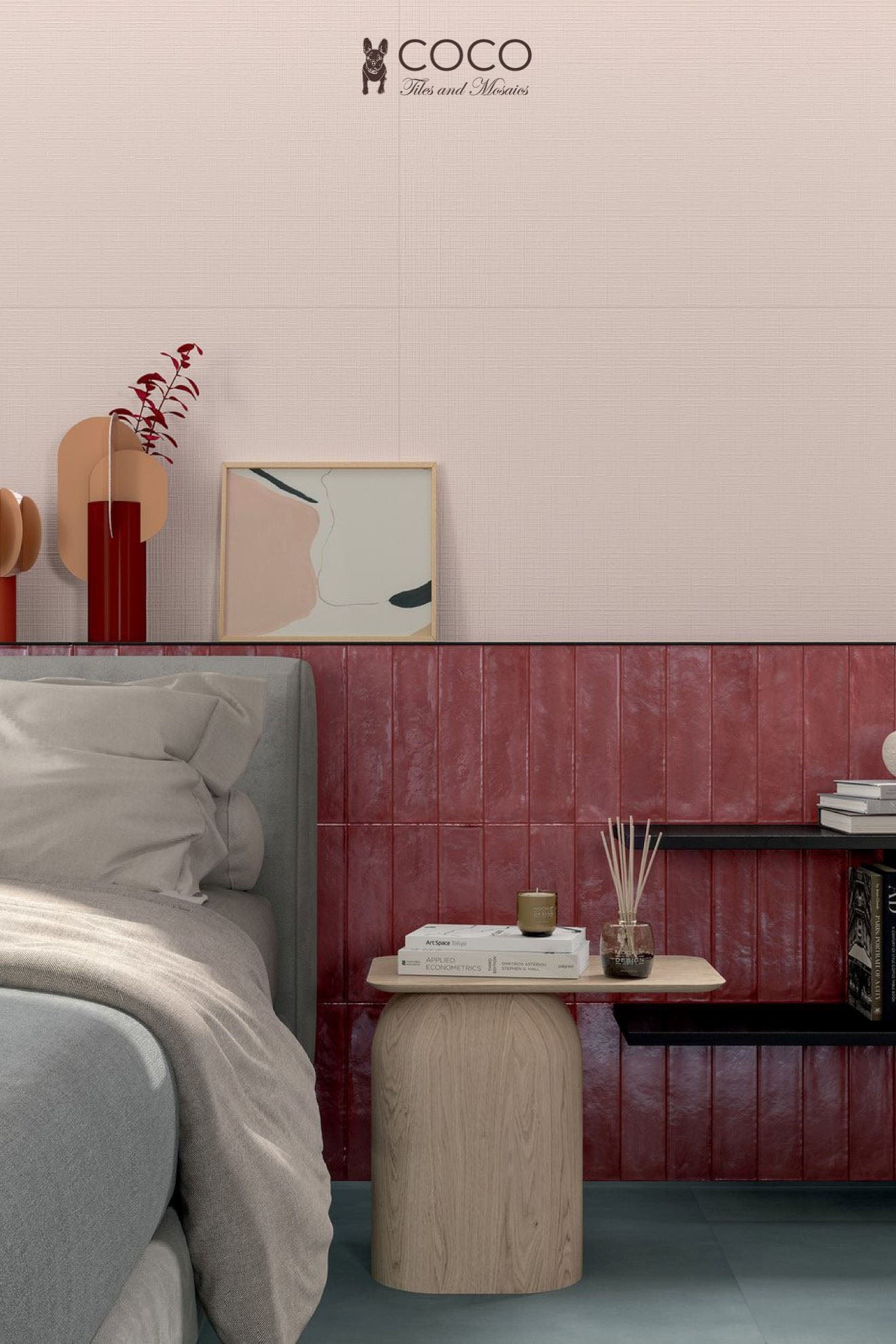Babylon Series - Rose Embossed Matte 500x1200mm Ceramic Tile