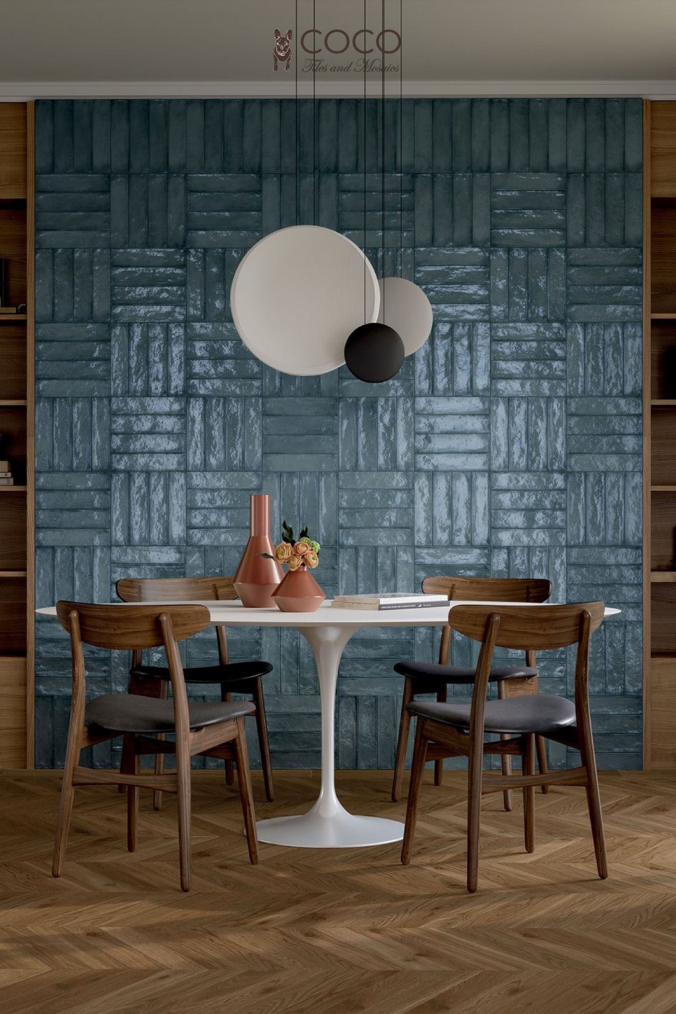 Grandeur Series - Autumn Arbour Chevron Matte 75x450mm Porcelain Tile