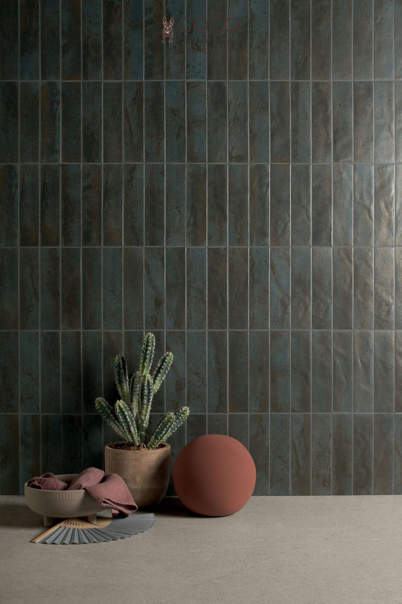 Fire & Earth Series - Midnight Steel Matte 60x240mm Porcelain Tile